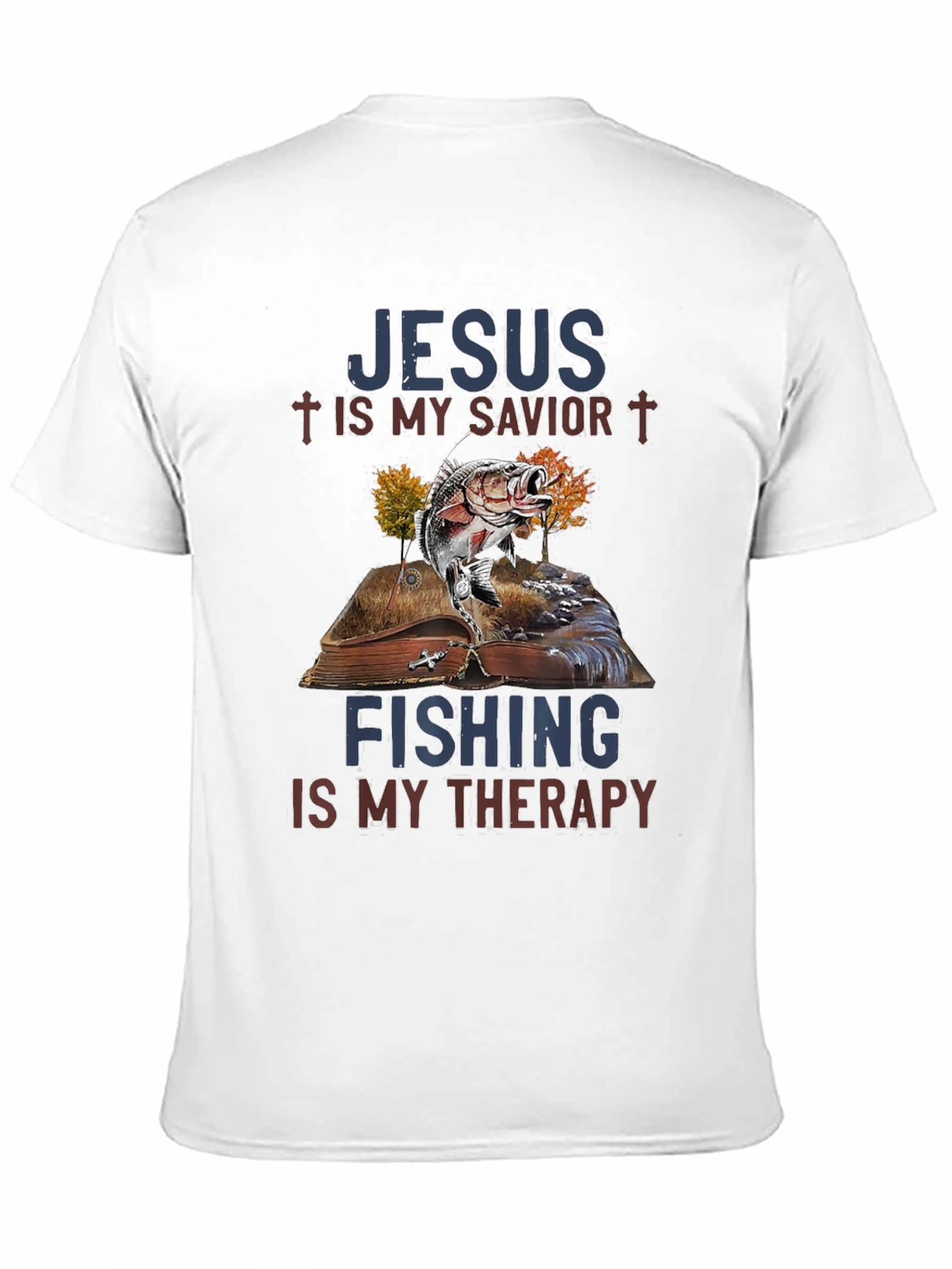 Jesus & Fishing Therapy Graphic Tee
