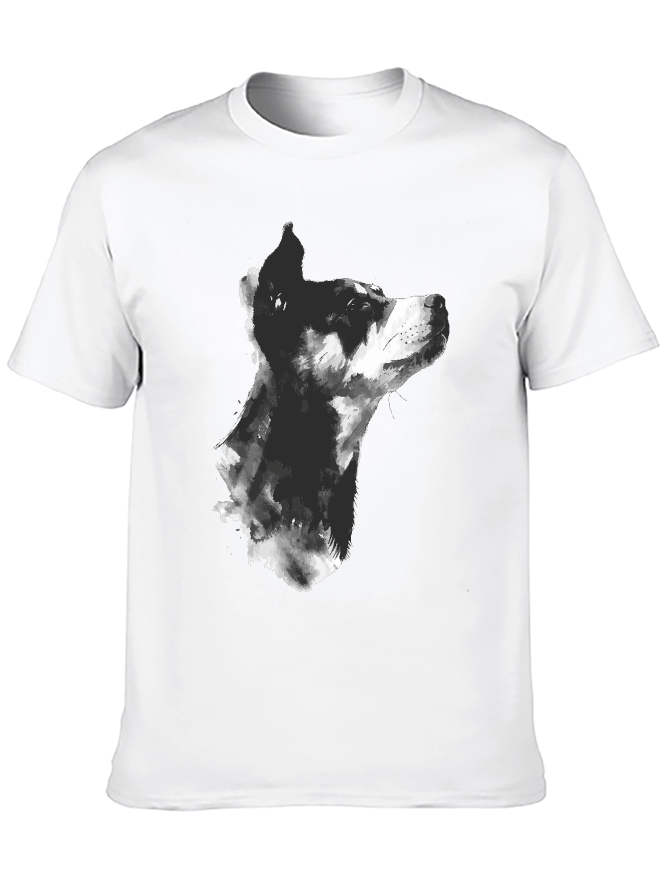 Dog Sketch Graphic T-Shirt - Mens Black Tee