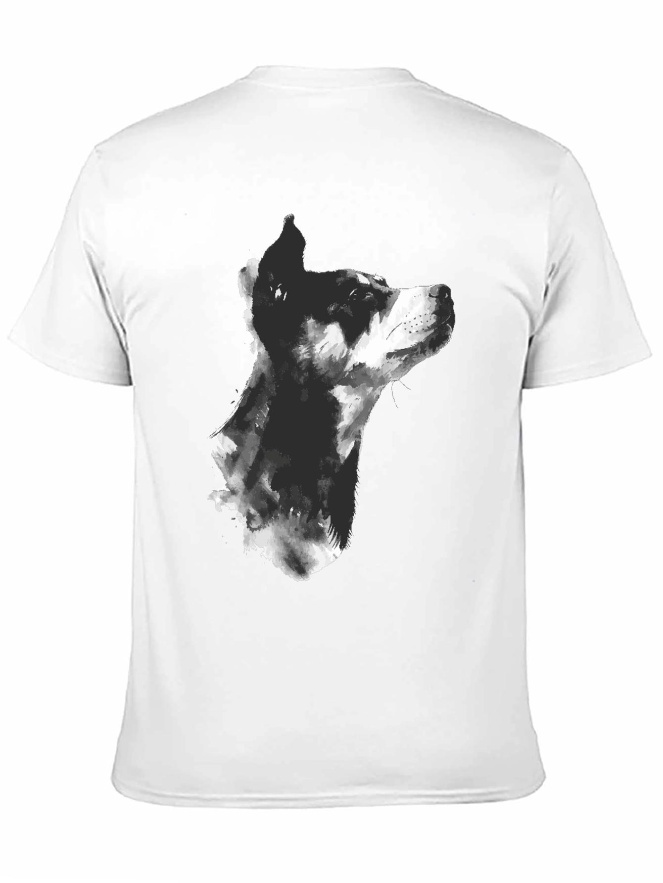 Dog Sketch Graphic T-Shirt - Mens Black Tee