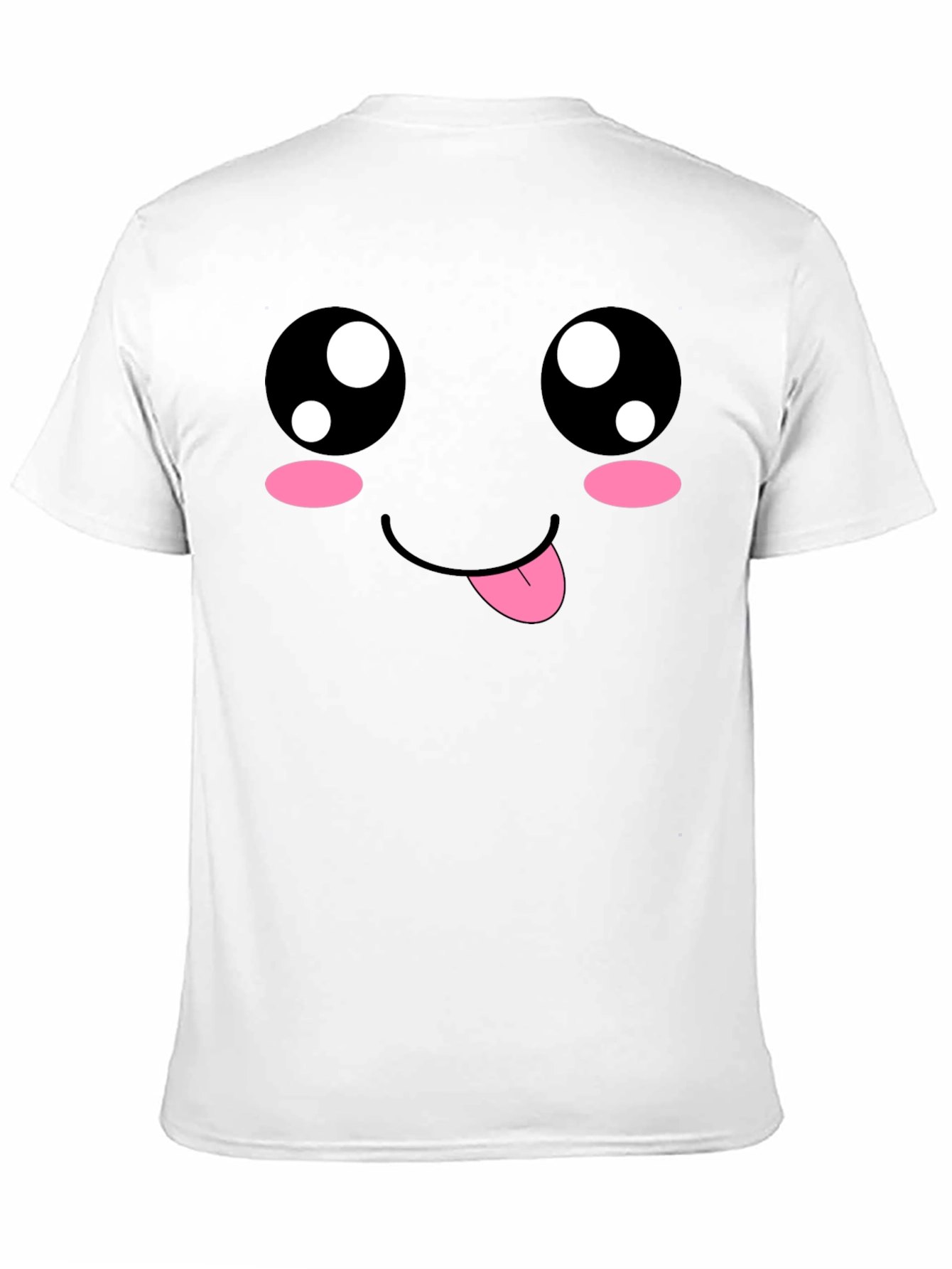 Kawaii Face Black T-Shirt - Cute Anime Style Tee