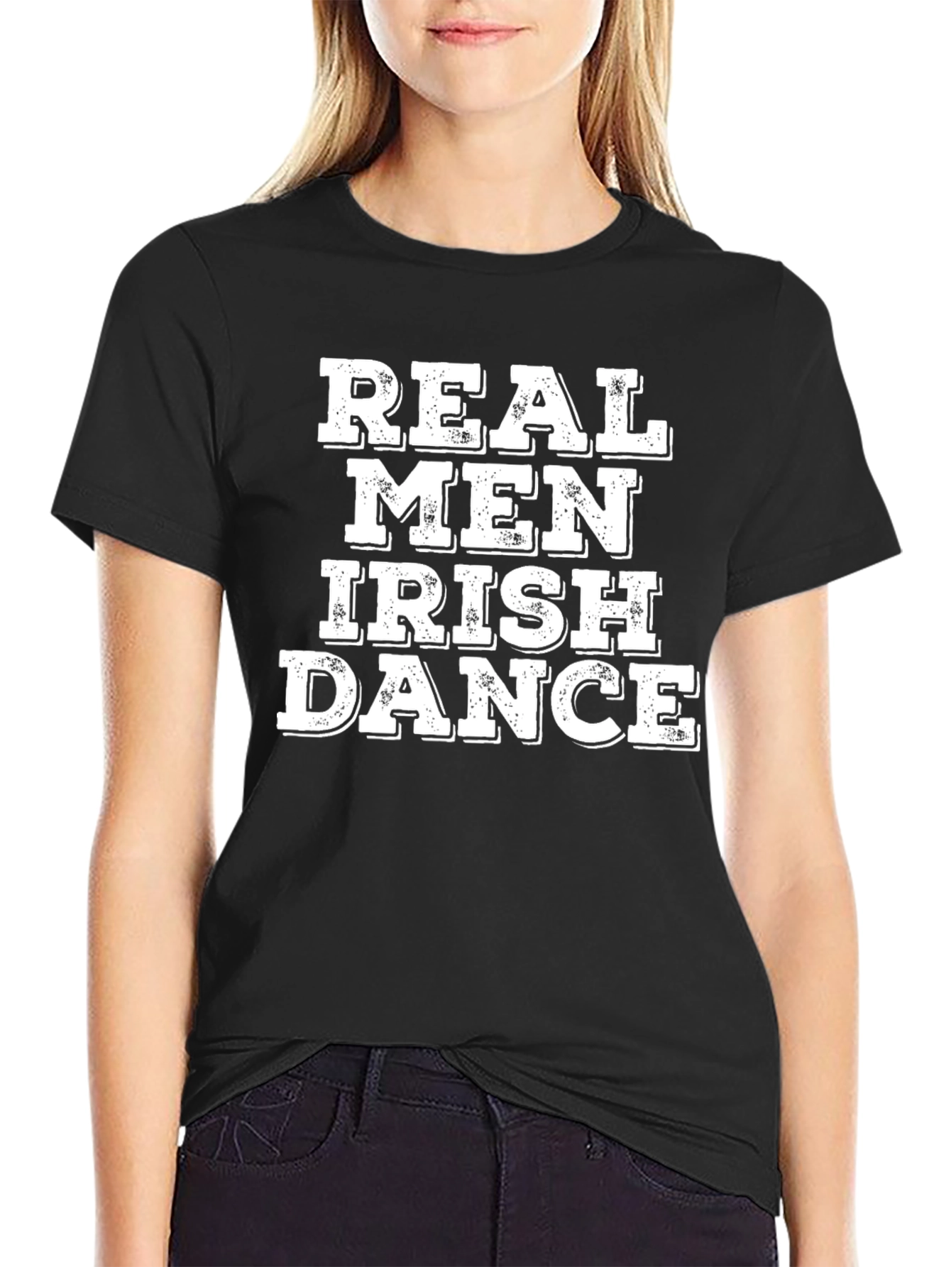 Real Men Irish Dance Black T-Shirt
