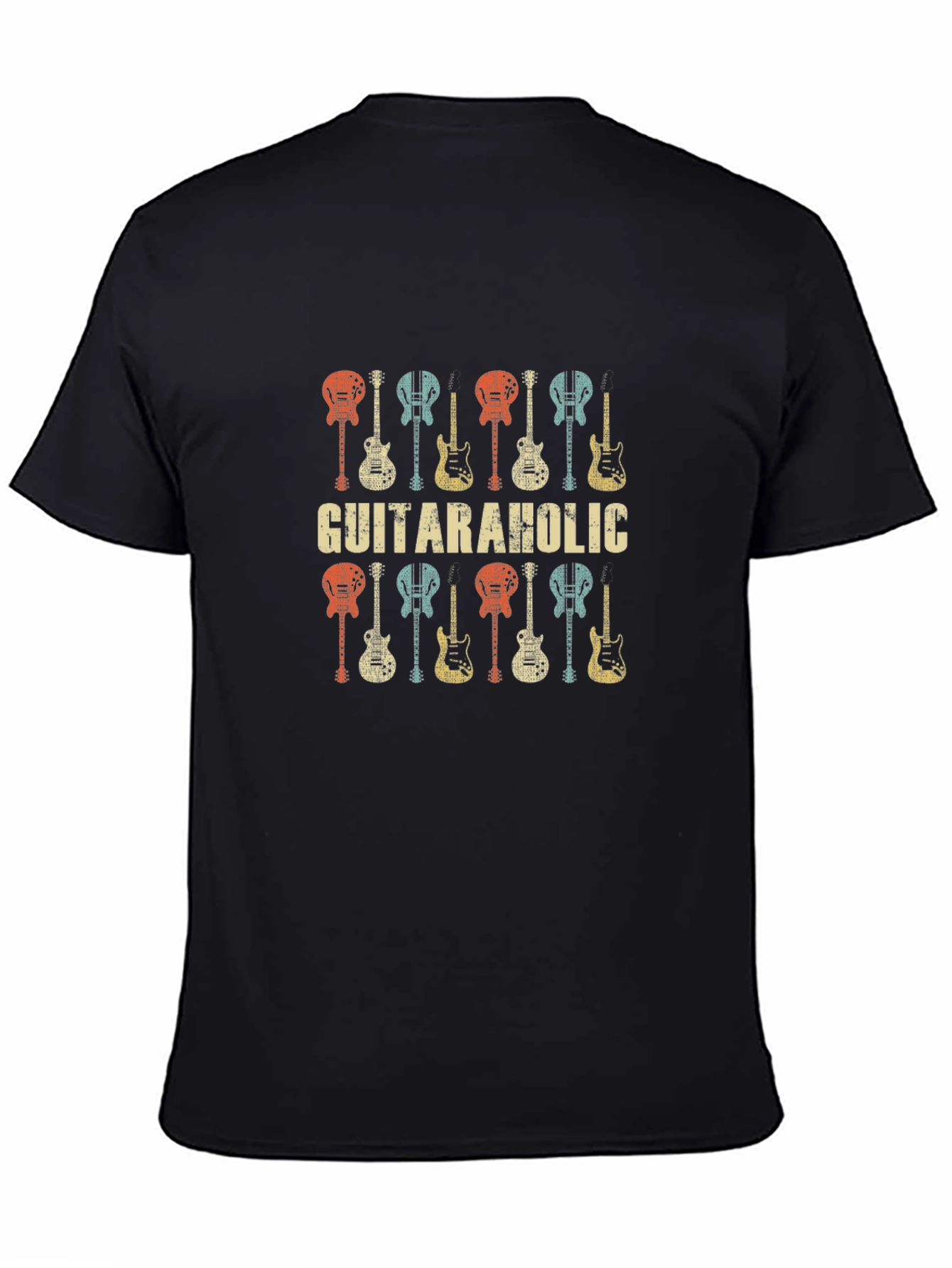 Guitaraholic Graphic Tee - Retro Guitar Lover T-Shirt