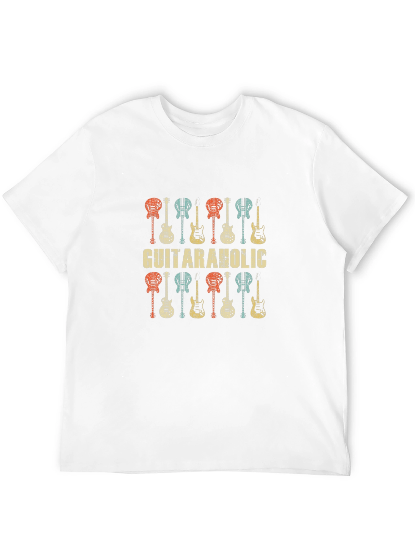 Guitaraholic Graphic Tee - Retro Guitar Lover T-Shirt
