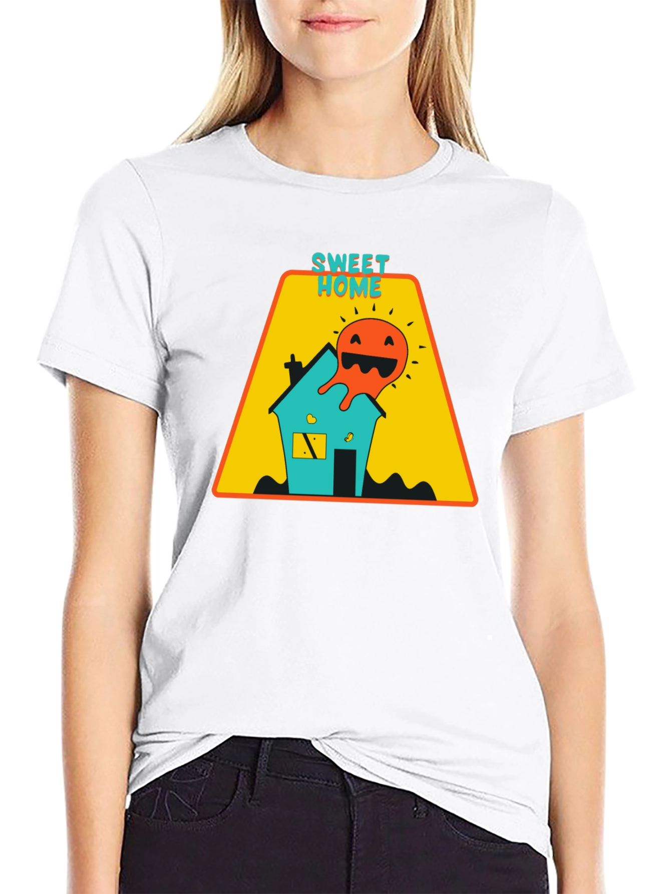 Sweet Home Graphic Tee - Black Casual T-Shirt