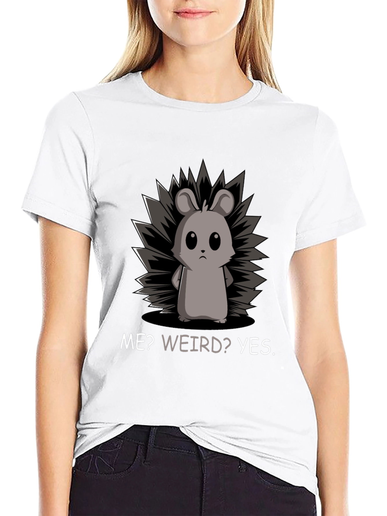 Me? Weird? Yes. T-Shirt - Funny Hedgehog Graphic Tee