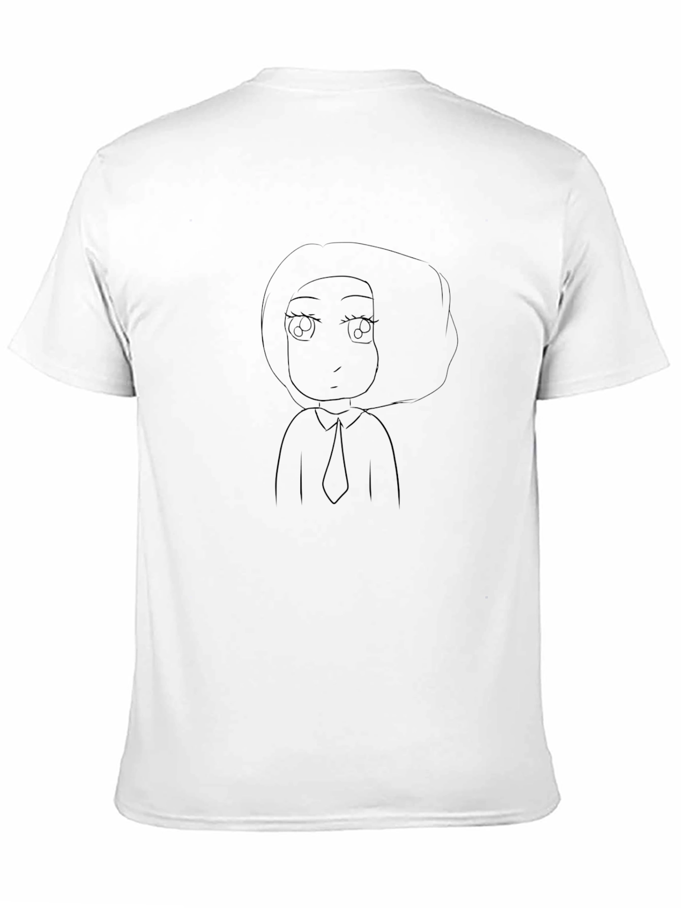 Anime Style Graphic Tee - Black