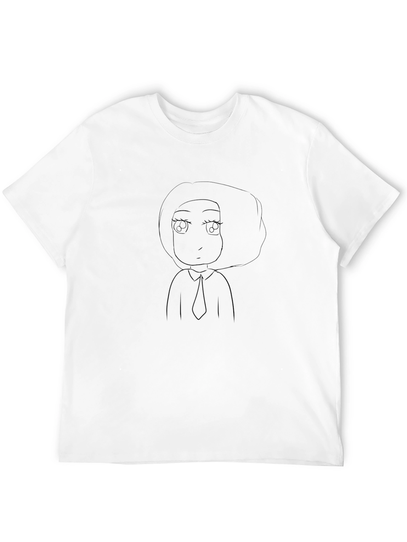 Anime Style Graphic Tee - Black