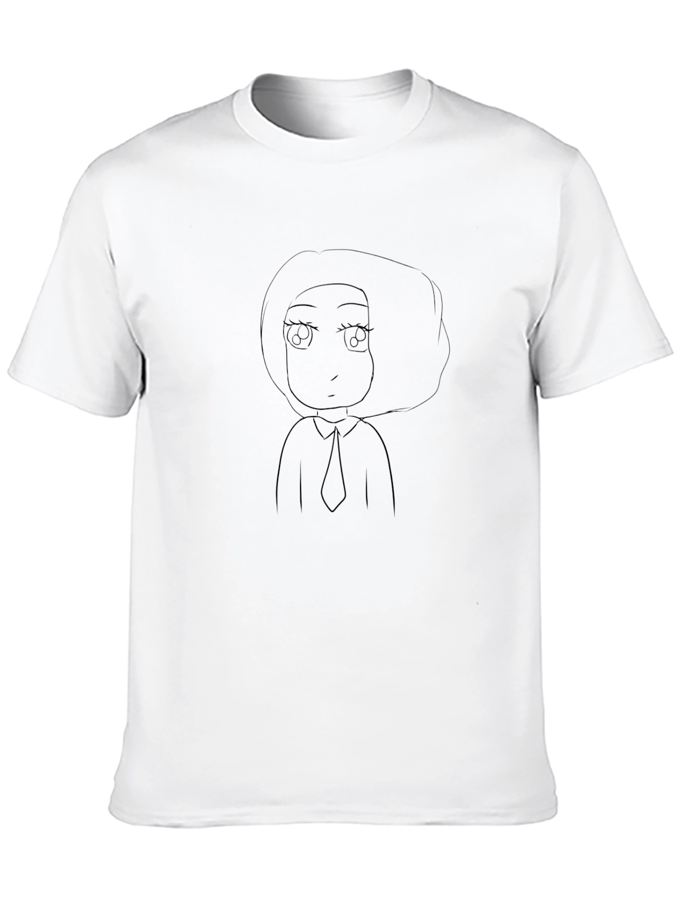 Anime Style Graphic Tee - Black