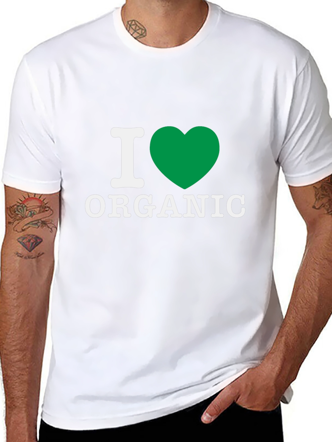 I Heart Organic Graphic T-Shirt - Eco Friendly