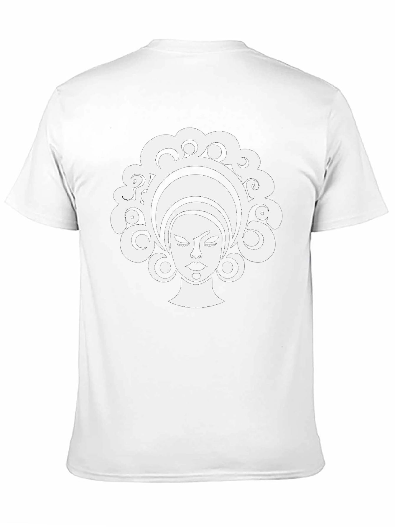 Black T-Shirt with Afro Woman Graphic