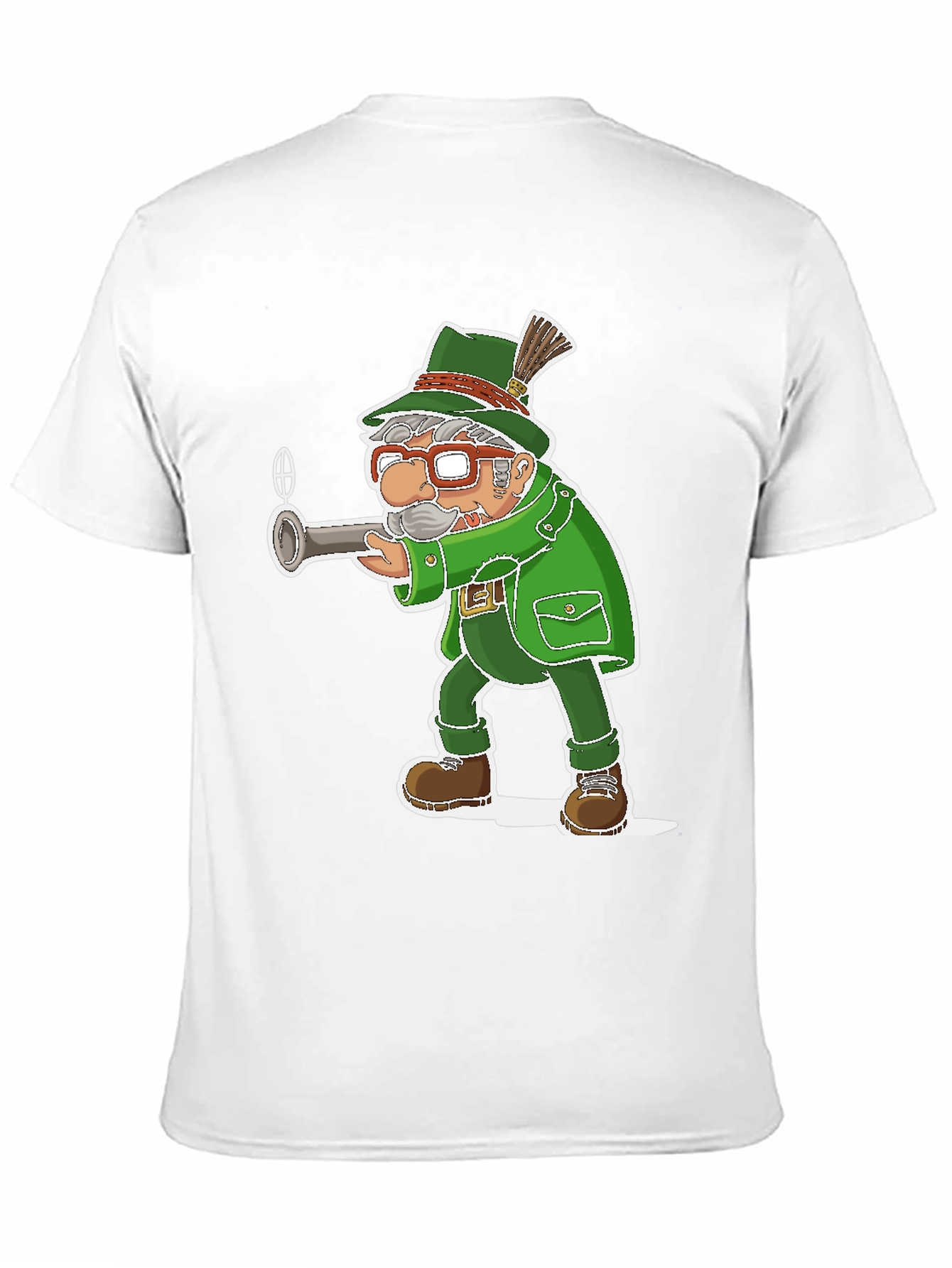 Cartoon Hunter Graphic T-Shirt