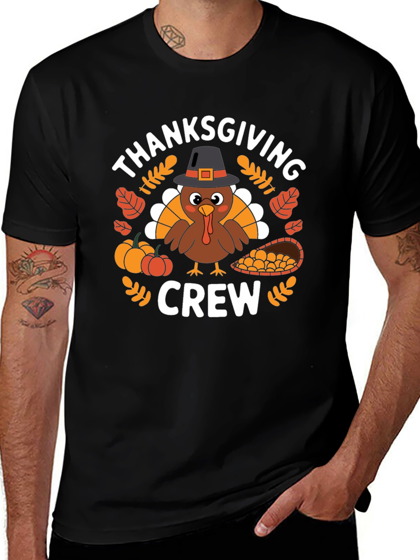 Thanksgiving Crew Graphic T-Shirt