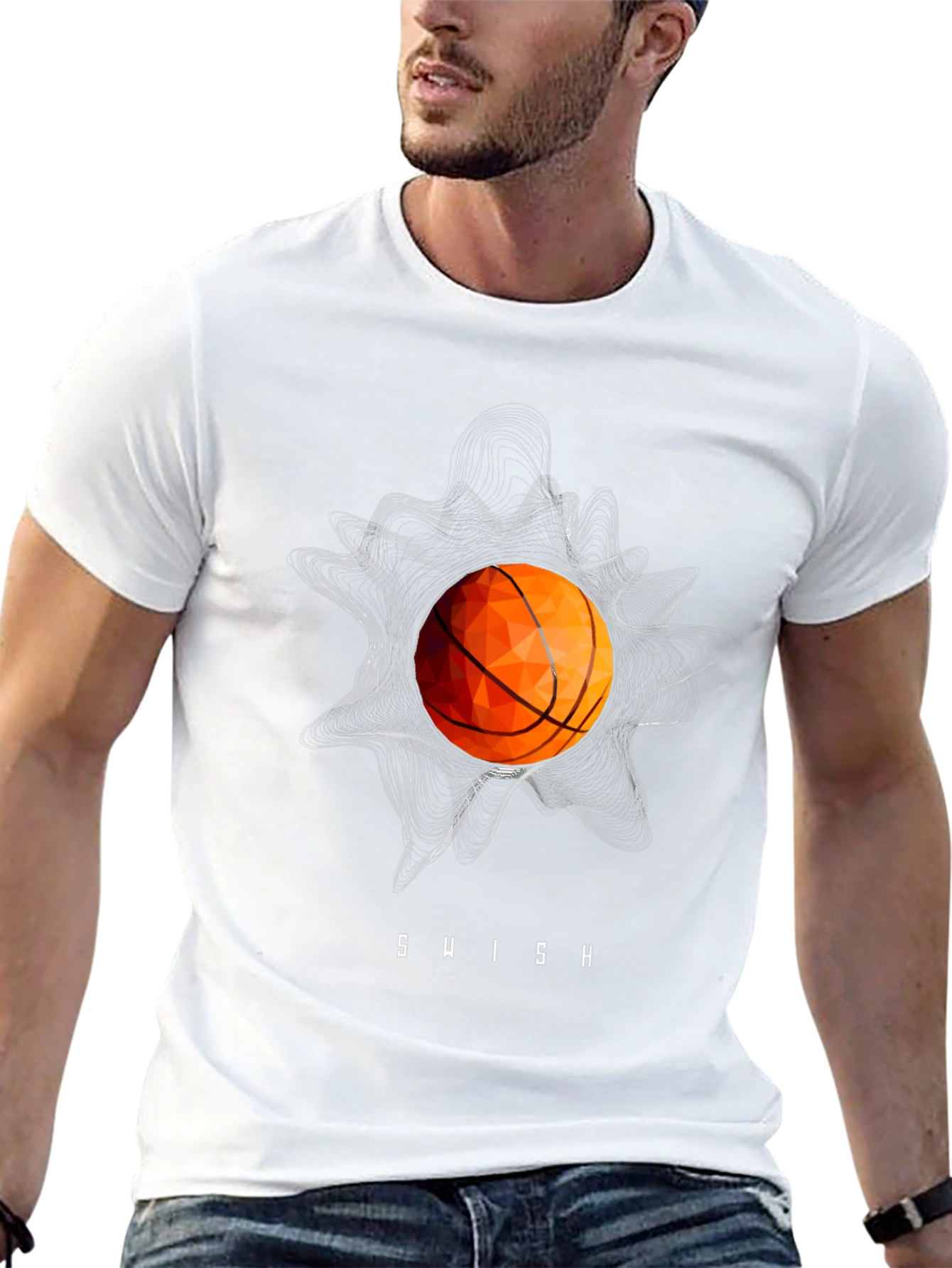 Swish Basketball Graphic T-Shirt