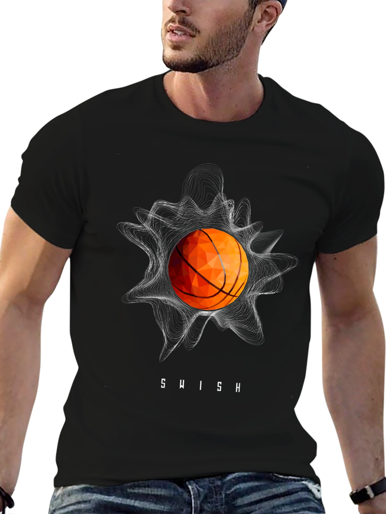 Swish Basketball Graphic T-Shirt