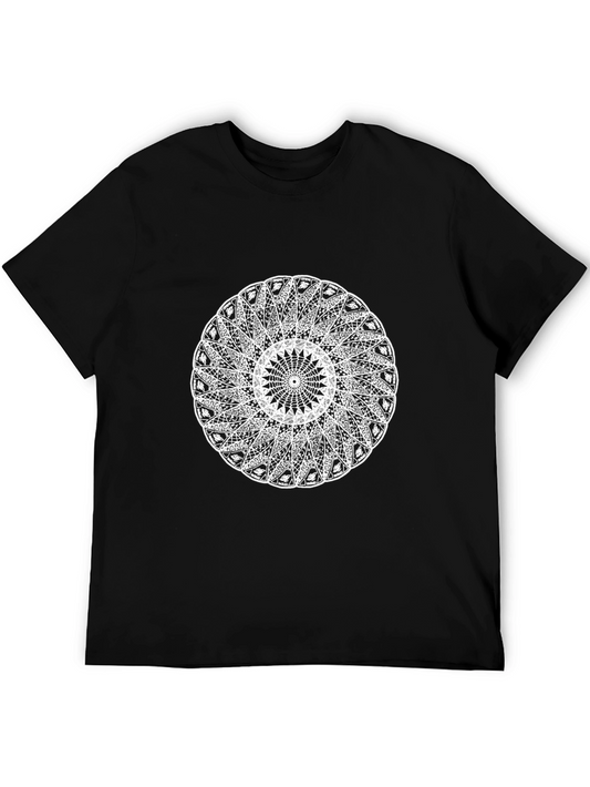 Geometric Mandala Black T-Shirt