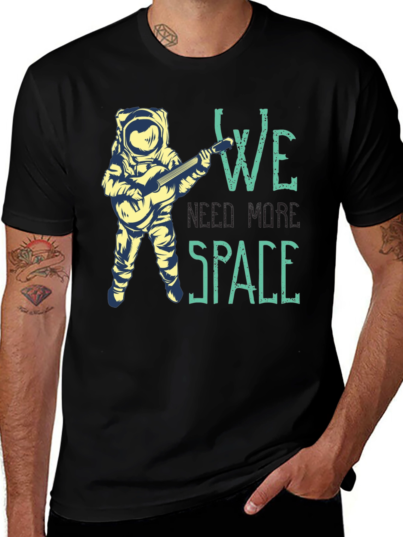 Astronaut Guitarist Graphic T-Shirt