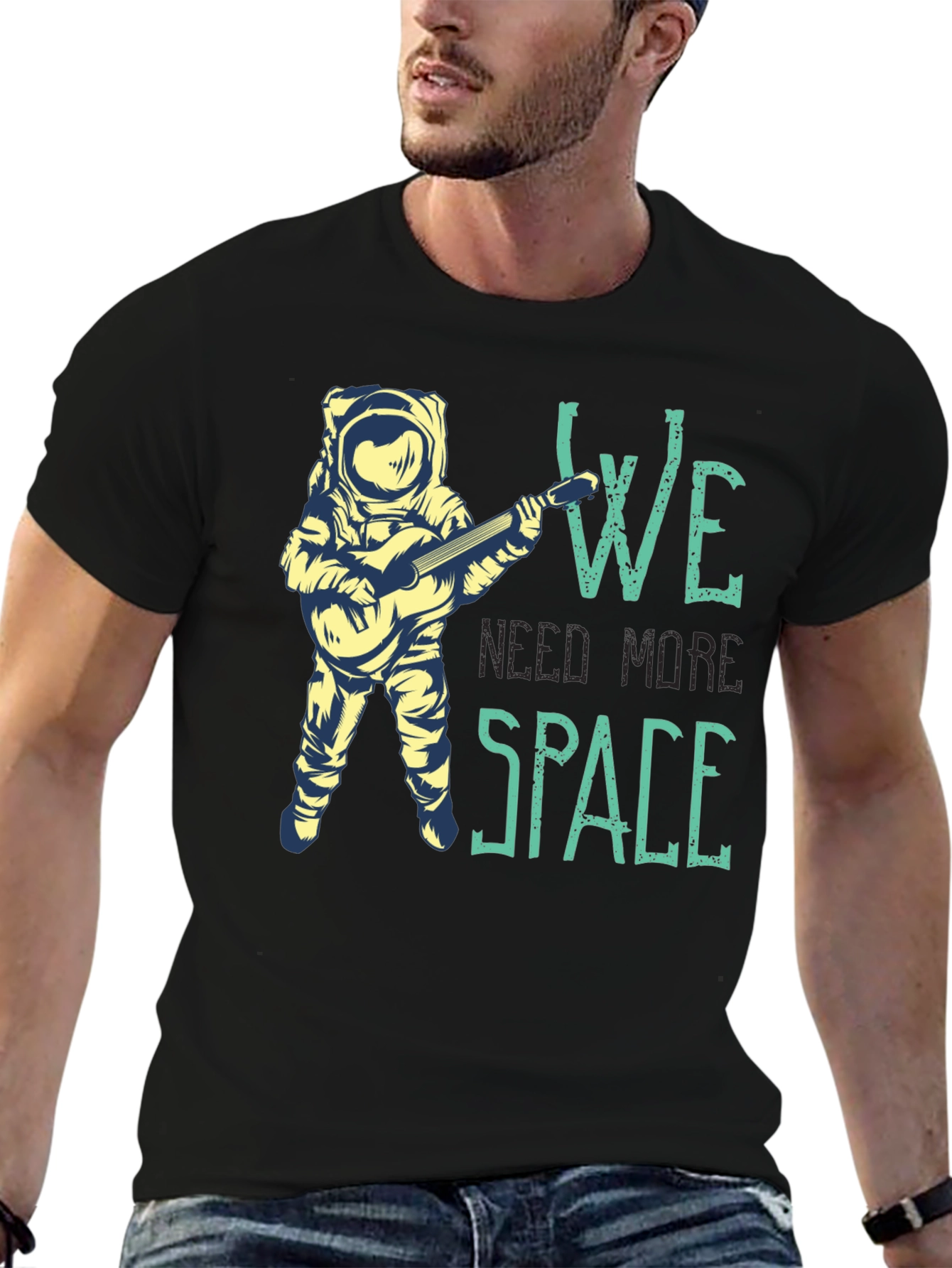 Astronaut Guitarist Graphic T-Shirt