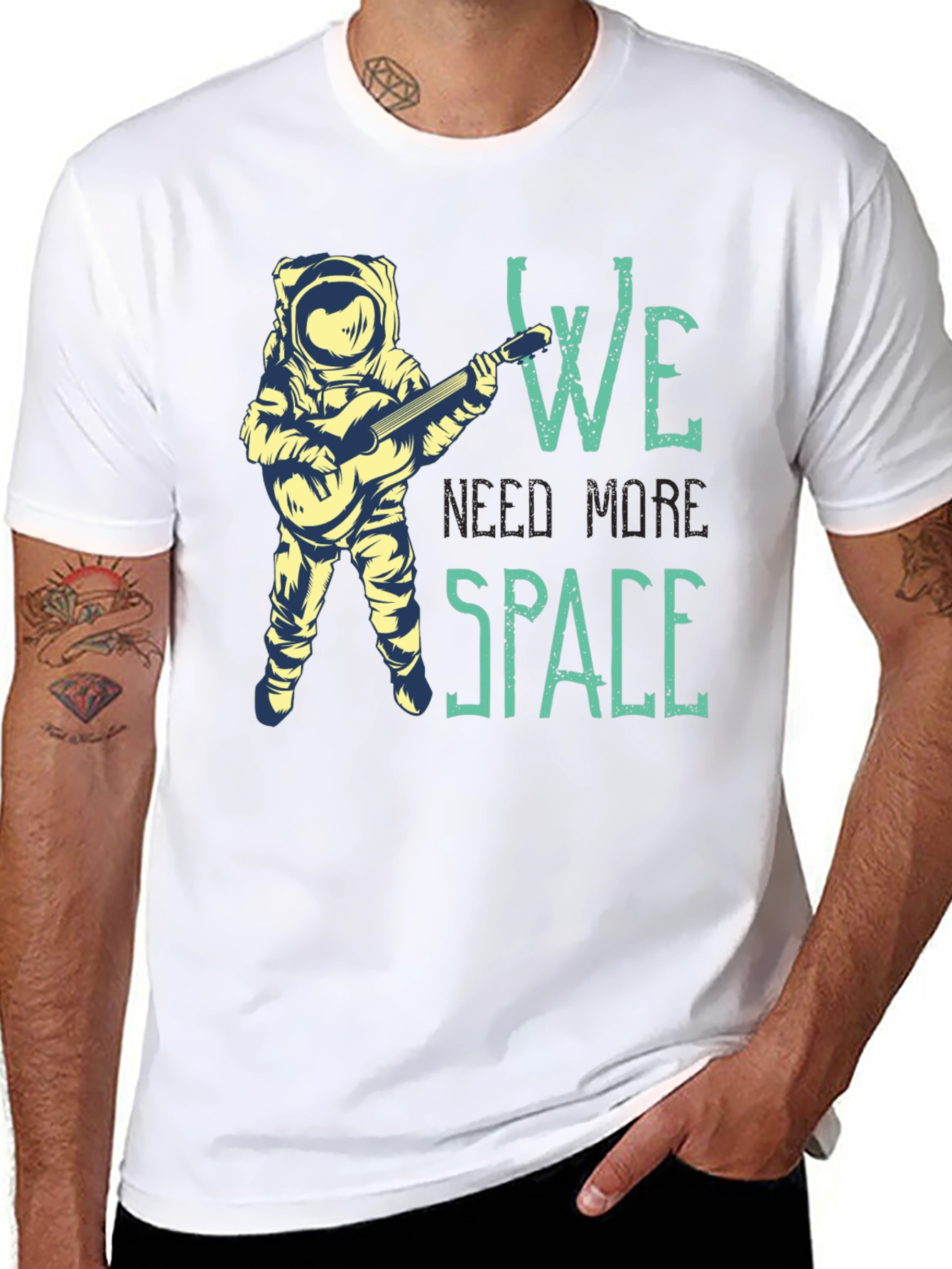 Astronaut Guitarist Graphic T-Shirt