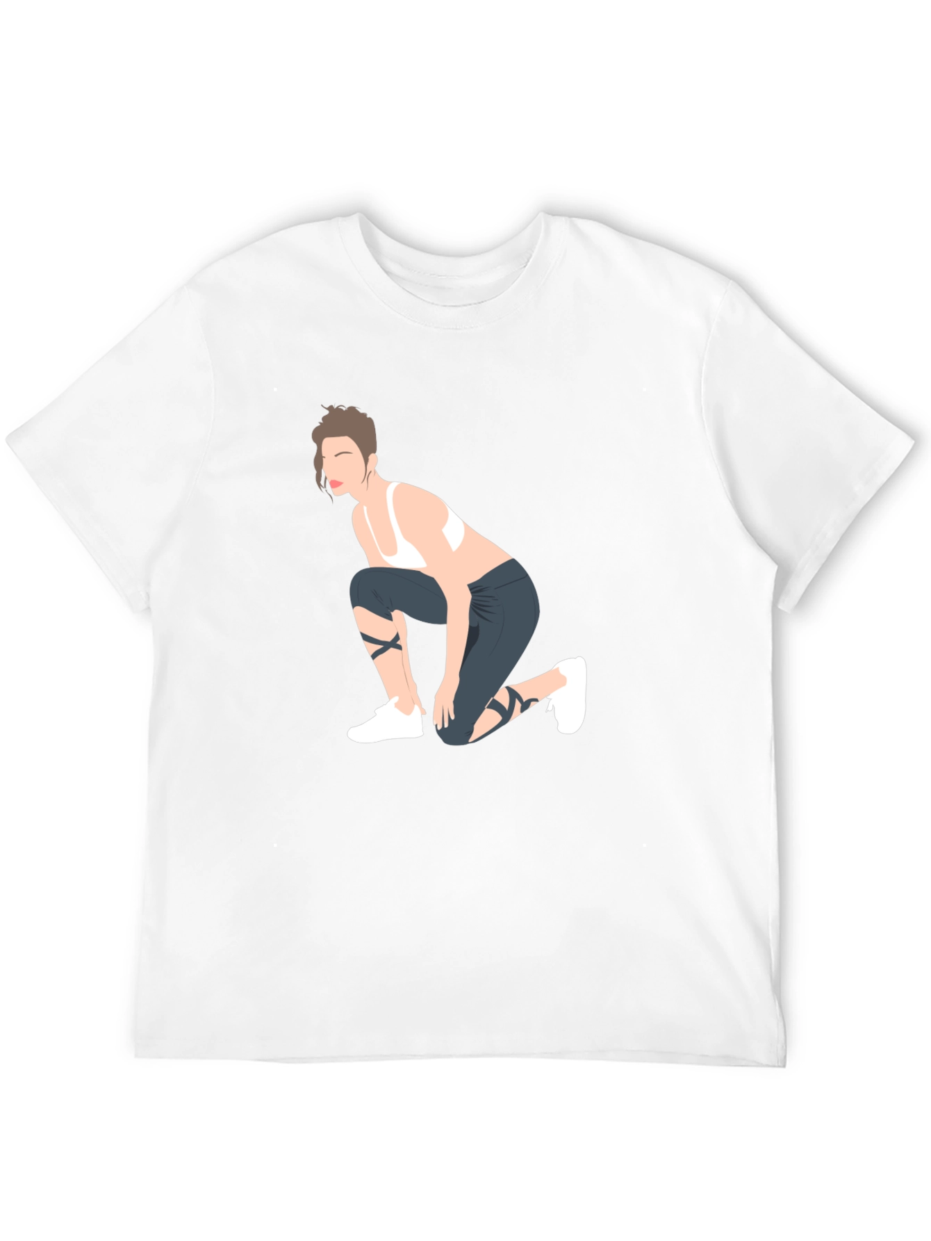 Graphic Tee: Stylish Fitness Lady Design