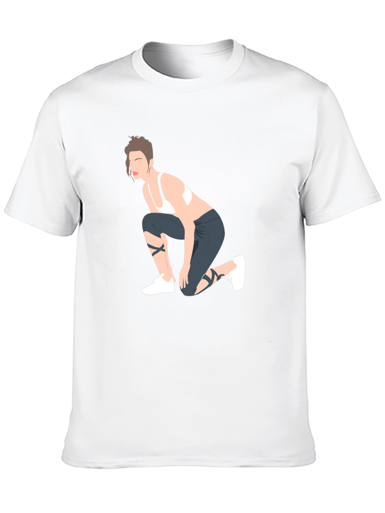 Graphic Tee: Stylish Fitness Lady Design