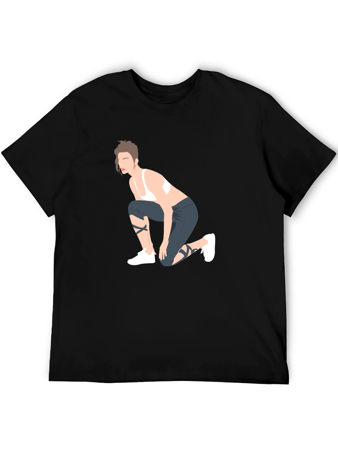 Graphic Tee: Stylish Fitness Lady Design