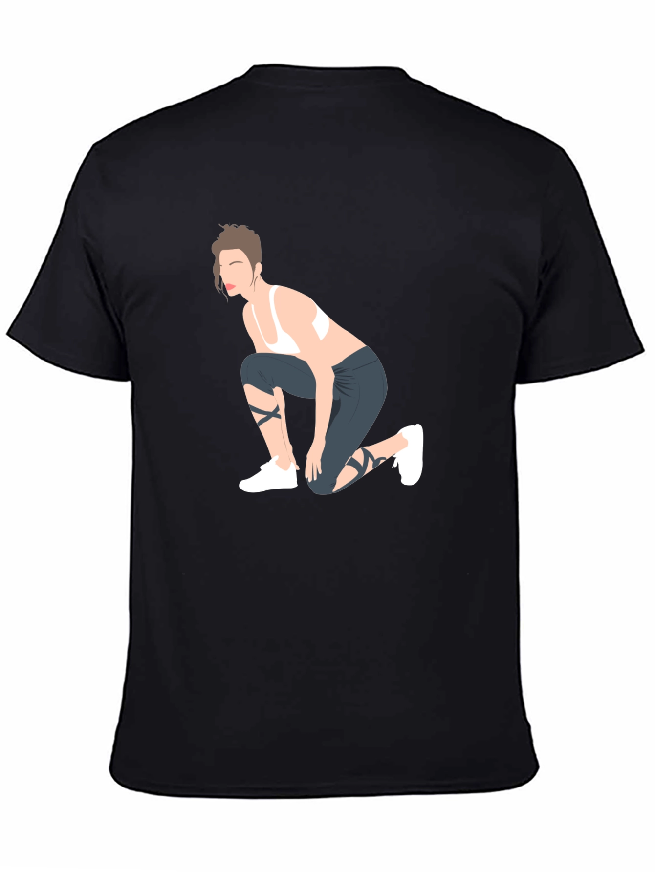 Graphic Tee: Stylish Fitness Lady Design