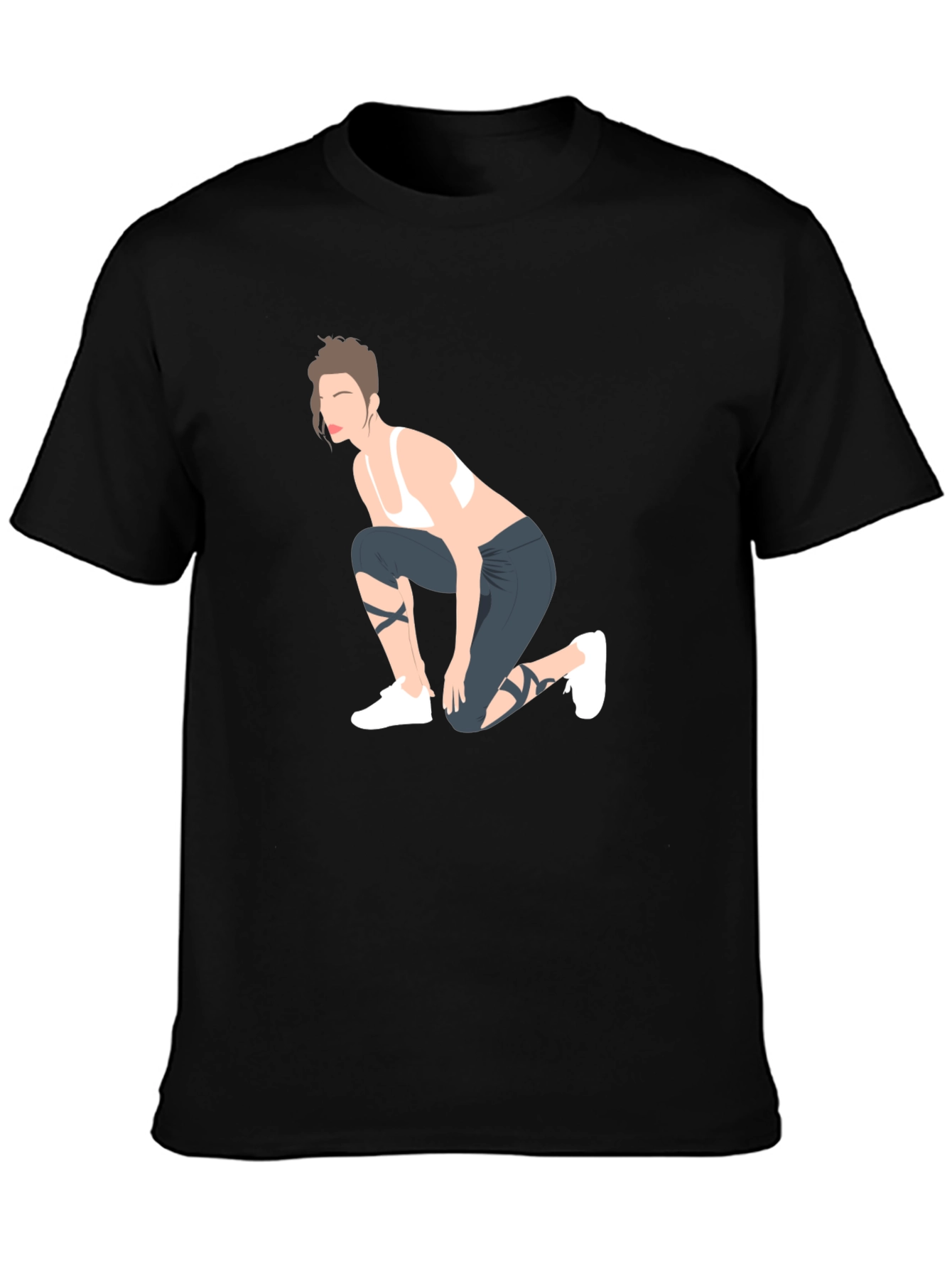 Graphic Tee: Stylish Fitness Lady Design