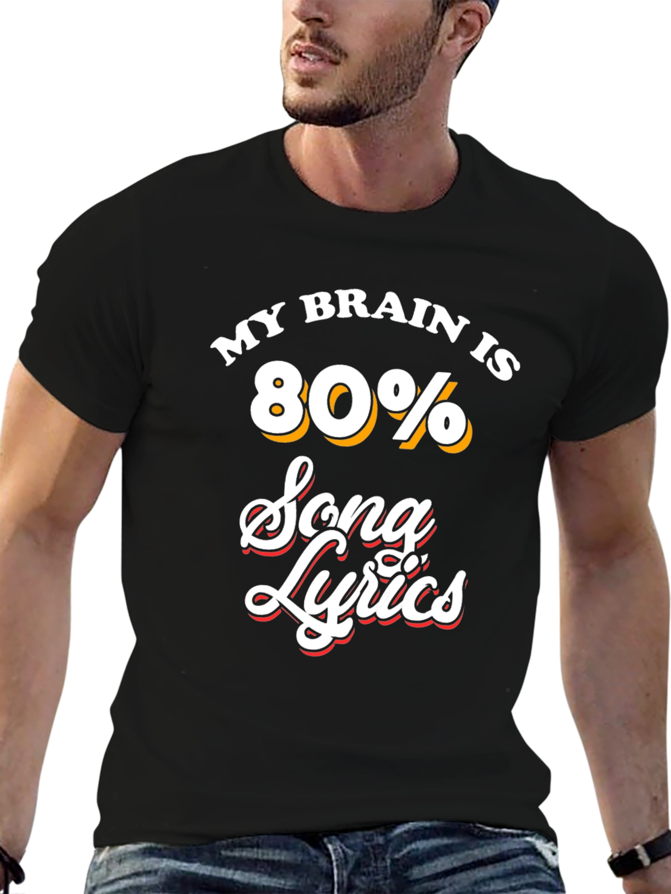 My Brain Is 80% Song Lyrics T-Shirt