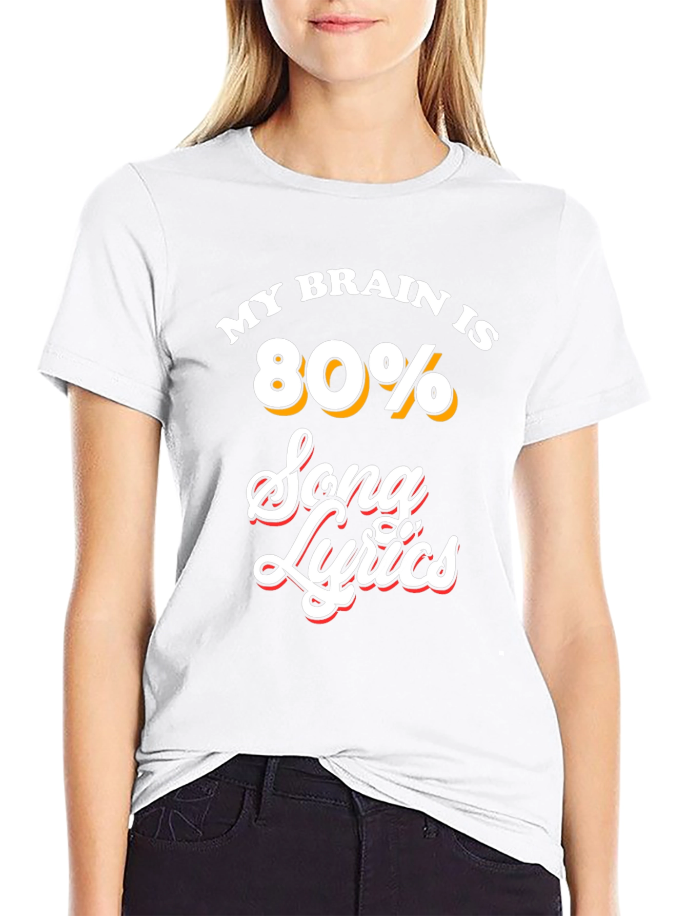 My Brain Is 80% Song Lyrics T-Shirt