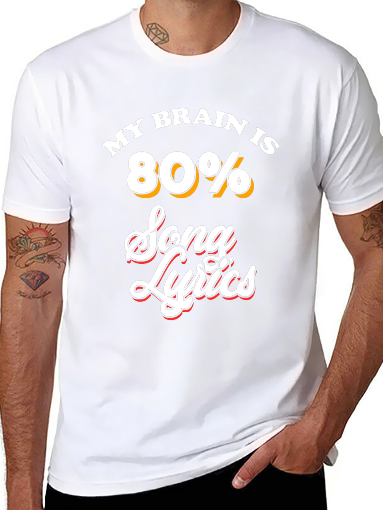 My Brain Is 80% Song Lyrics T-Shirt