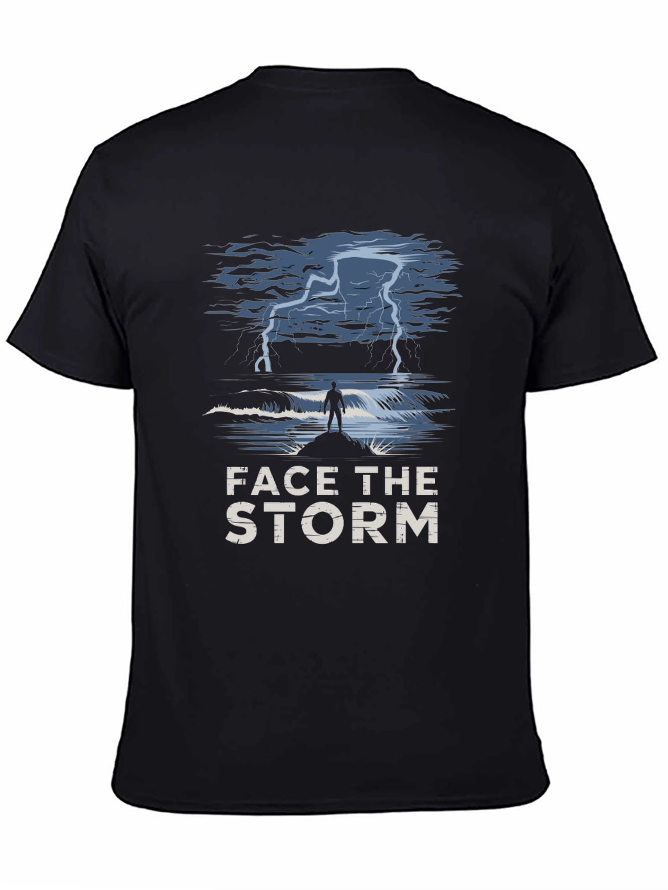 Face the Storm Graphic Tee - Black Unisex