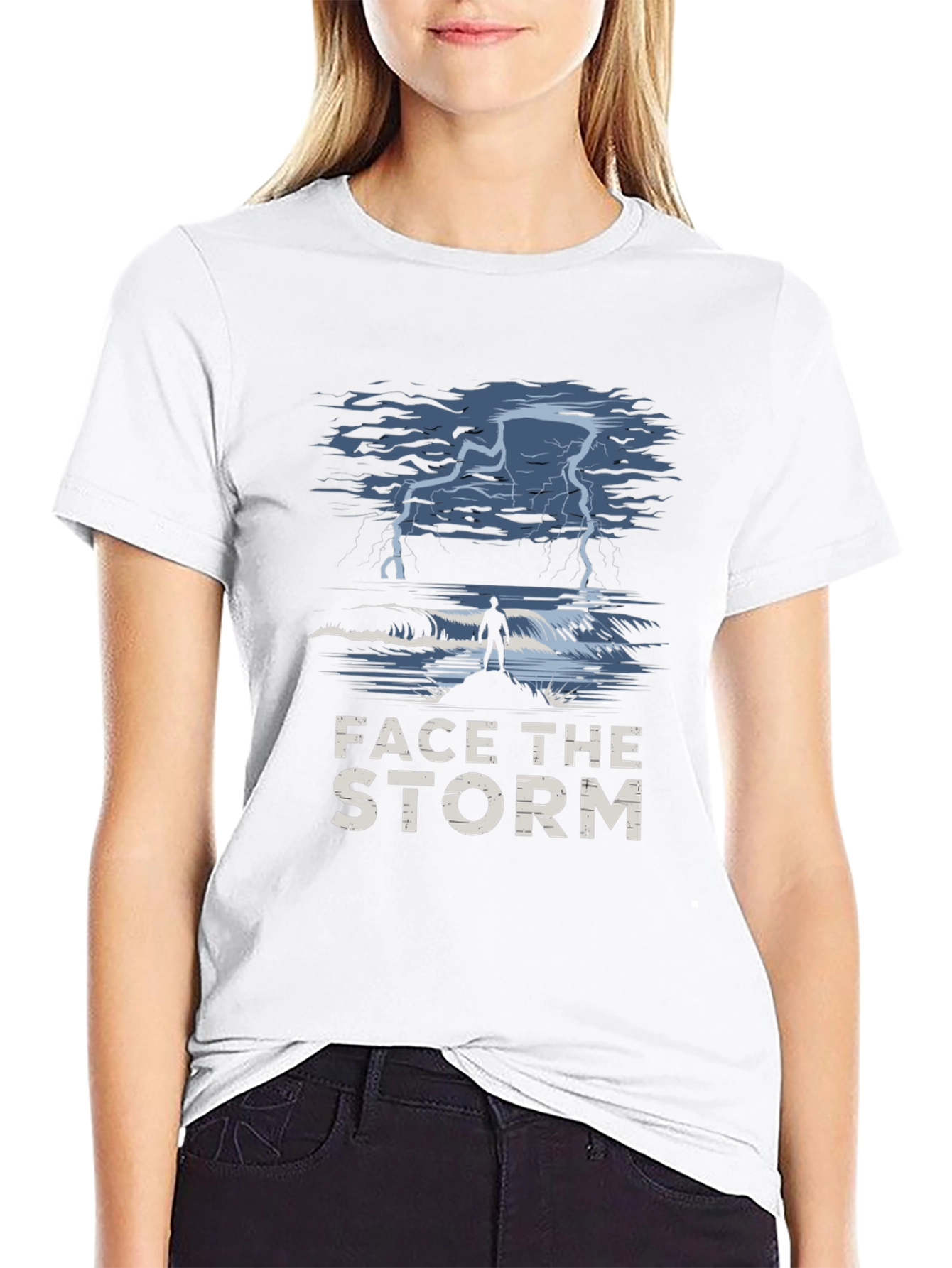 Face the Storm Graphic Tee - Black Unisex