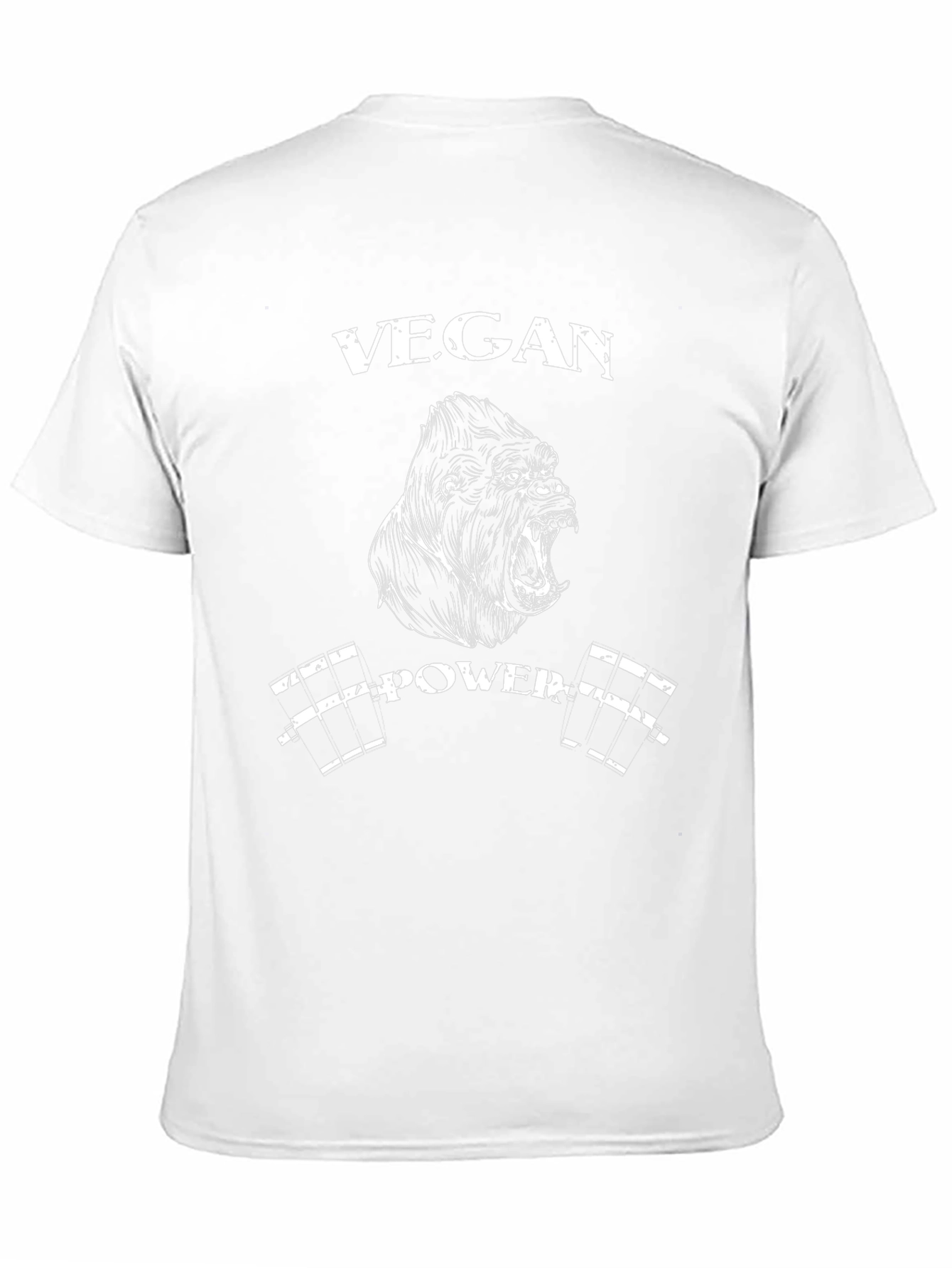 Vegan Power Gorilla Graphic Tee - Black