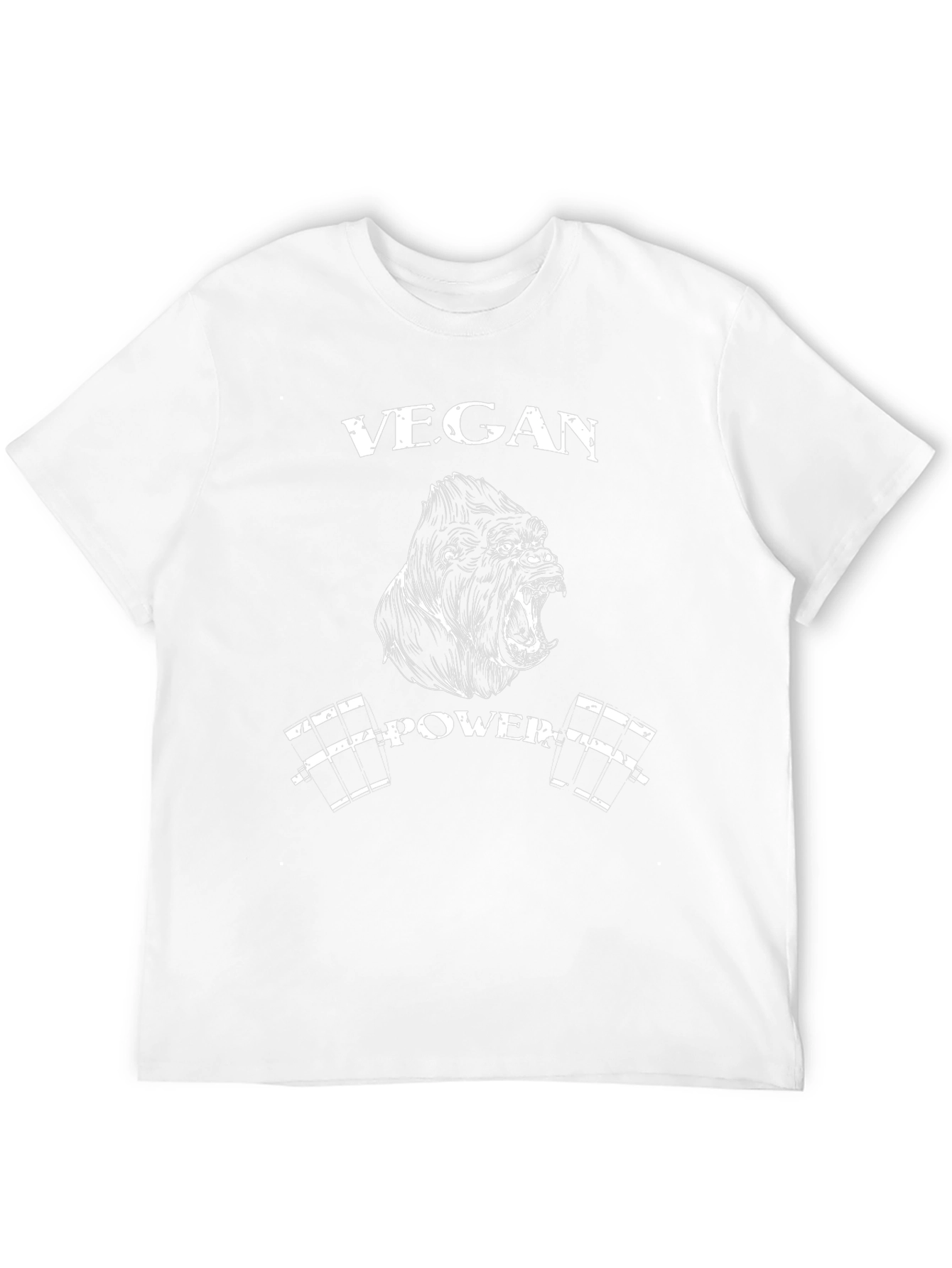 Vegan Power Gorilla Graphic Tee - Black
