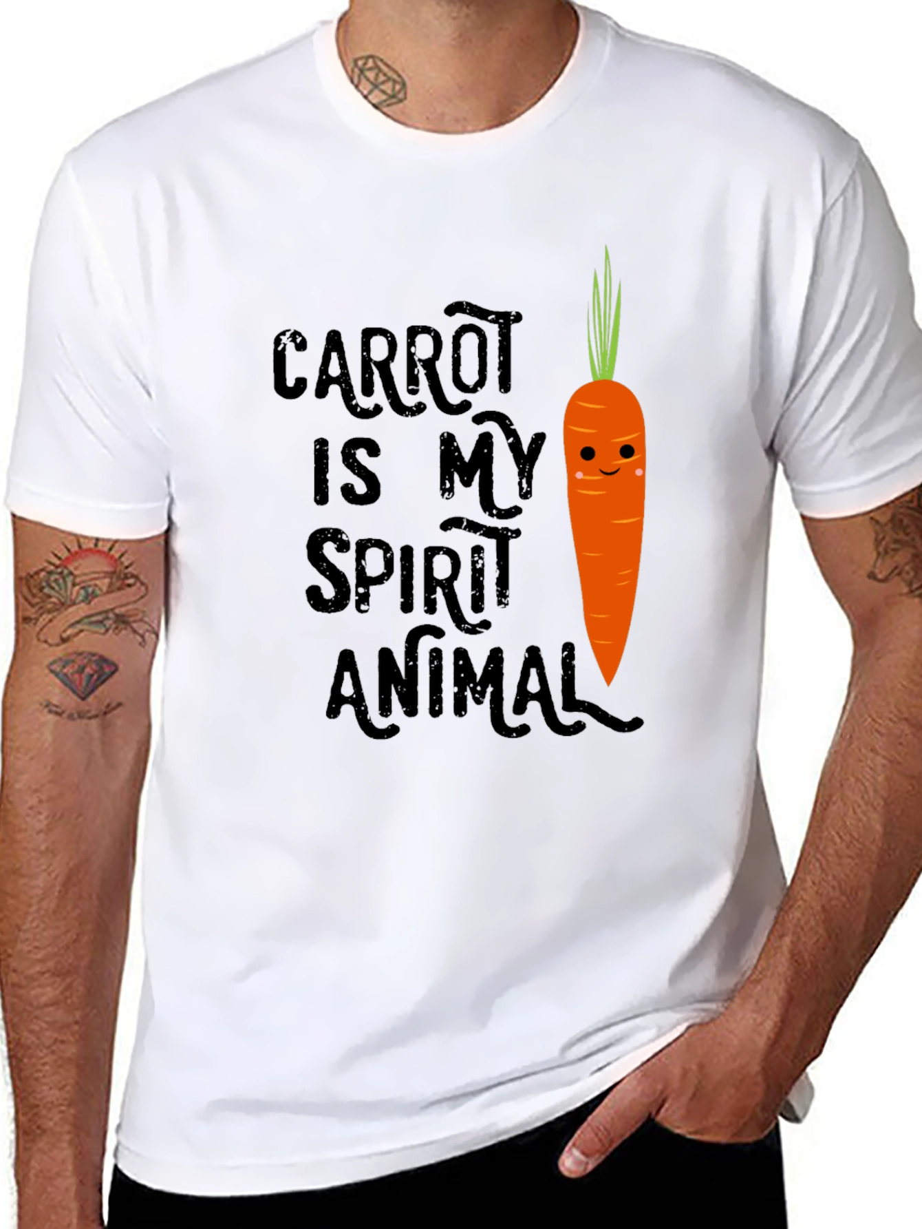 Carrot Spirit Animal Graphic T-Shirt - Soft Cotton Tee