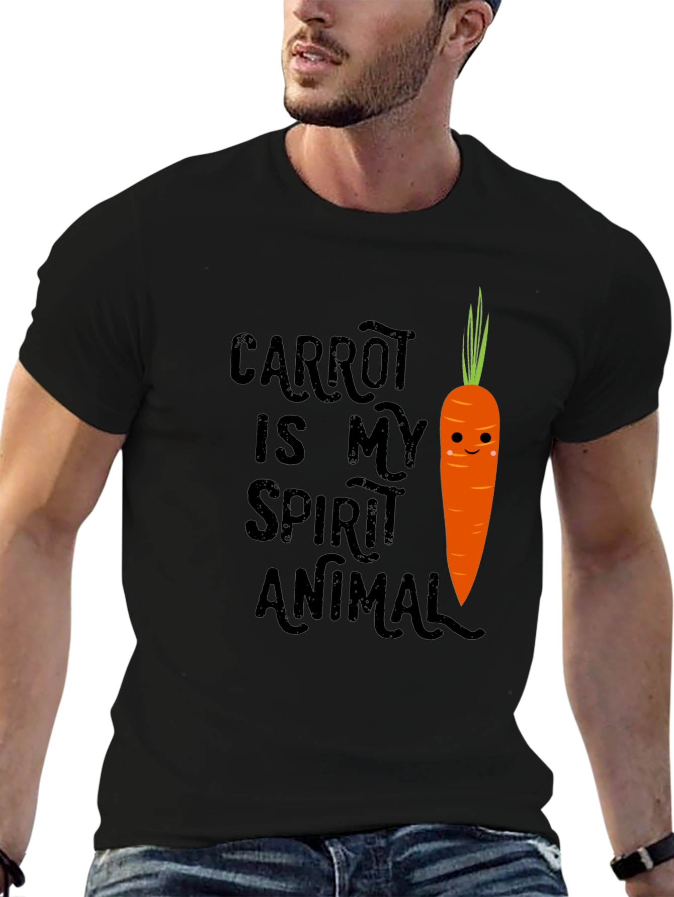 Carrot Spirit Animal Graphic T-Shirt - Soft Cotton Tee