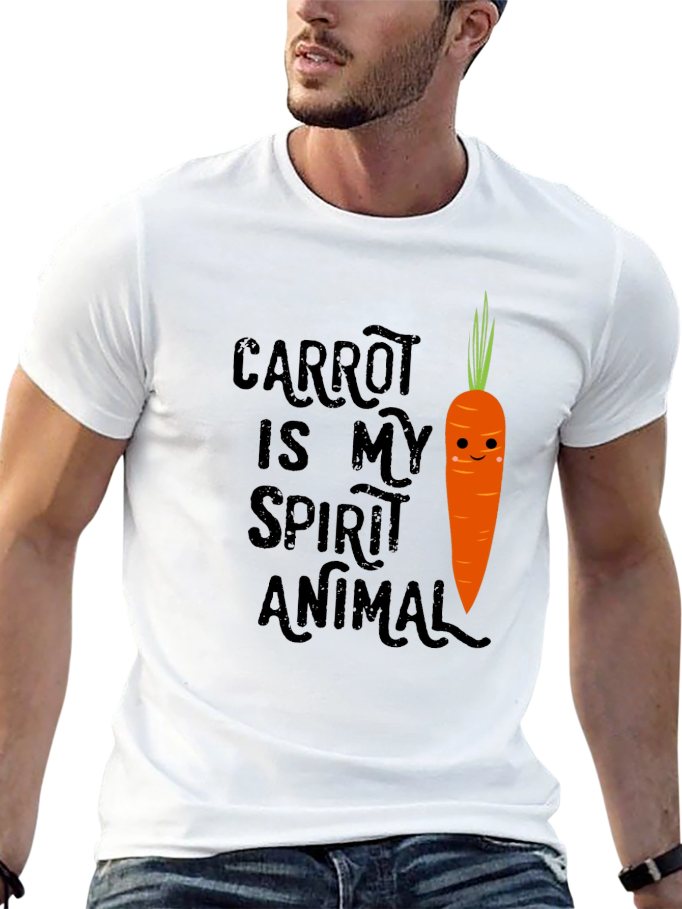 Carrot Spirit Animal Graphic T-Shirt - Soft Cotton Tee