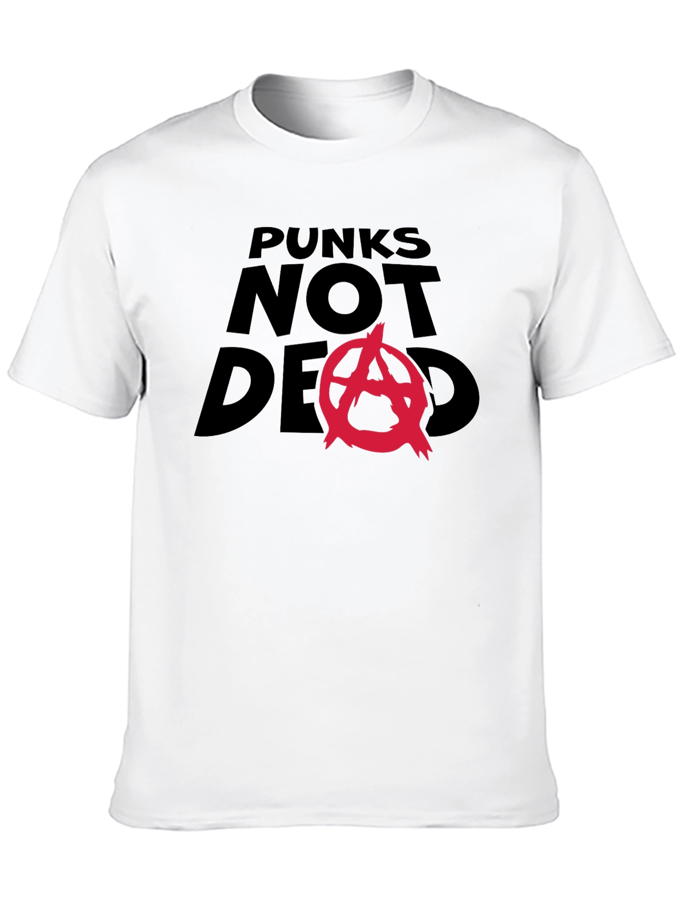 Punks Not Dead Graphic Tee - Black Cotton Blend