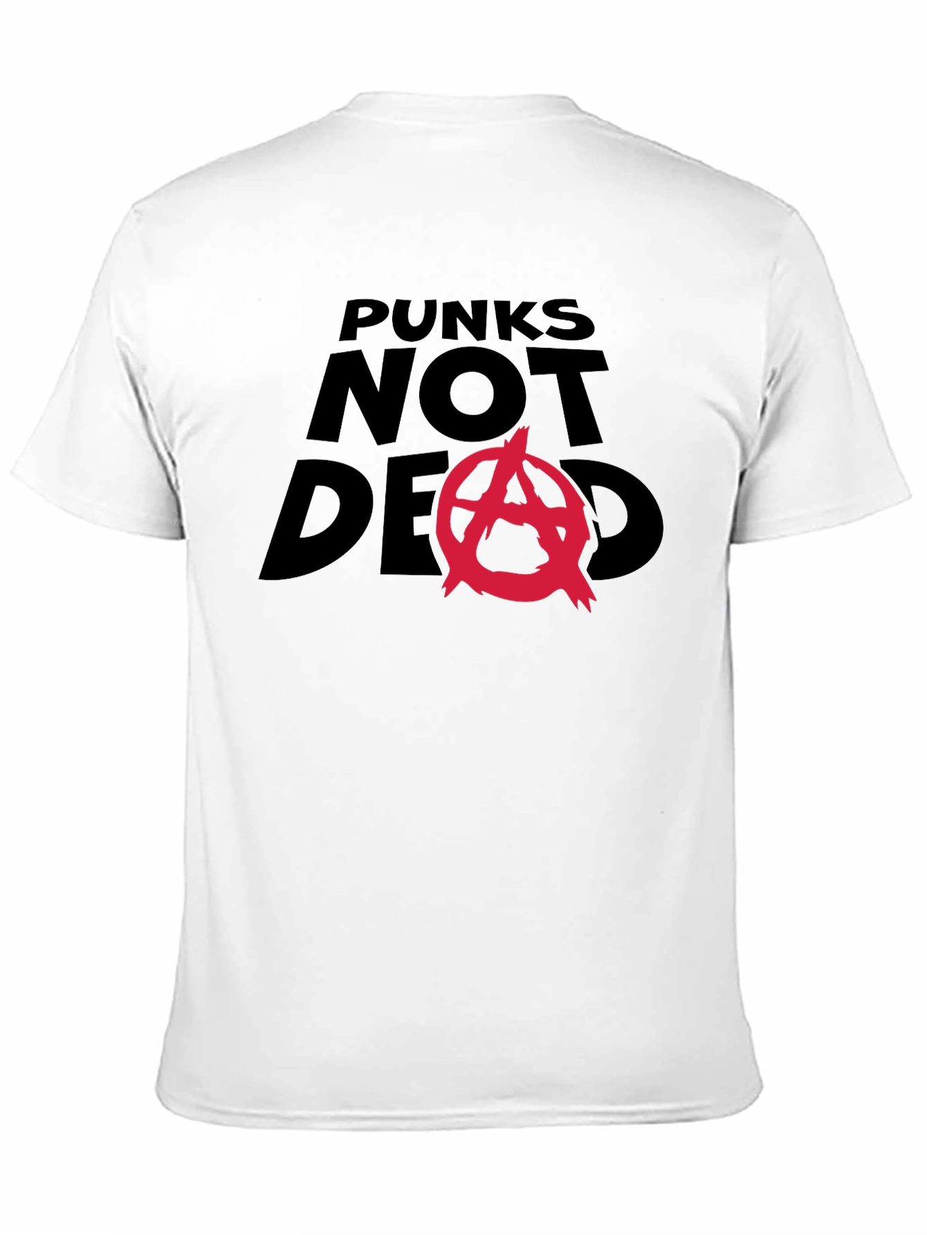 Punks Not Dead Graphic Tee - Black Cotton Blend