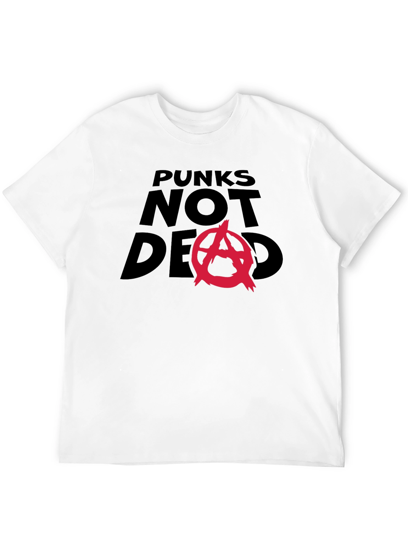Punks Not Dead Graphic Tee - Black Cotton Blend