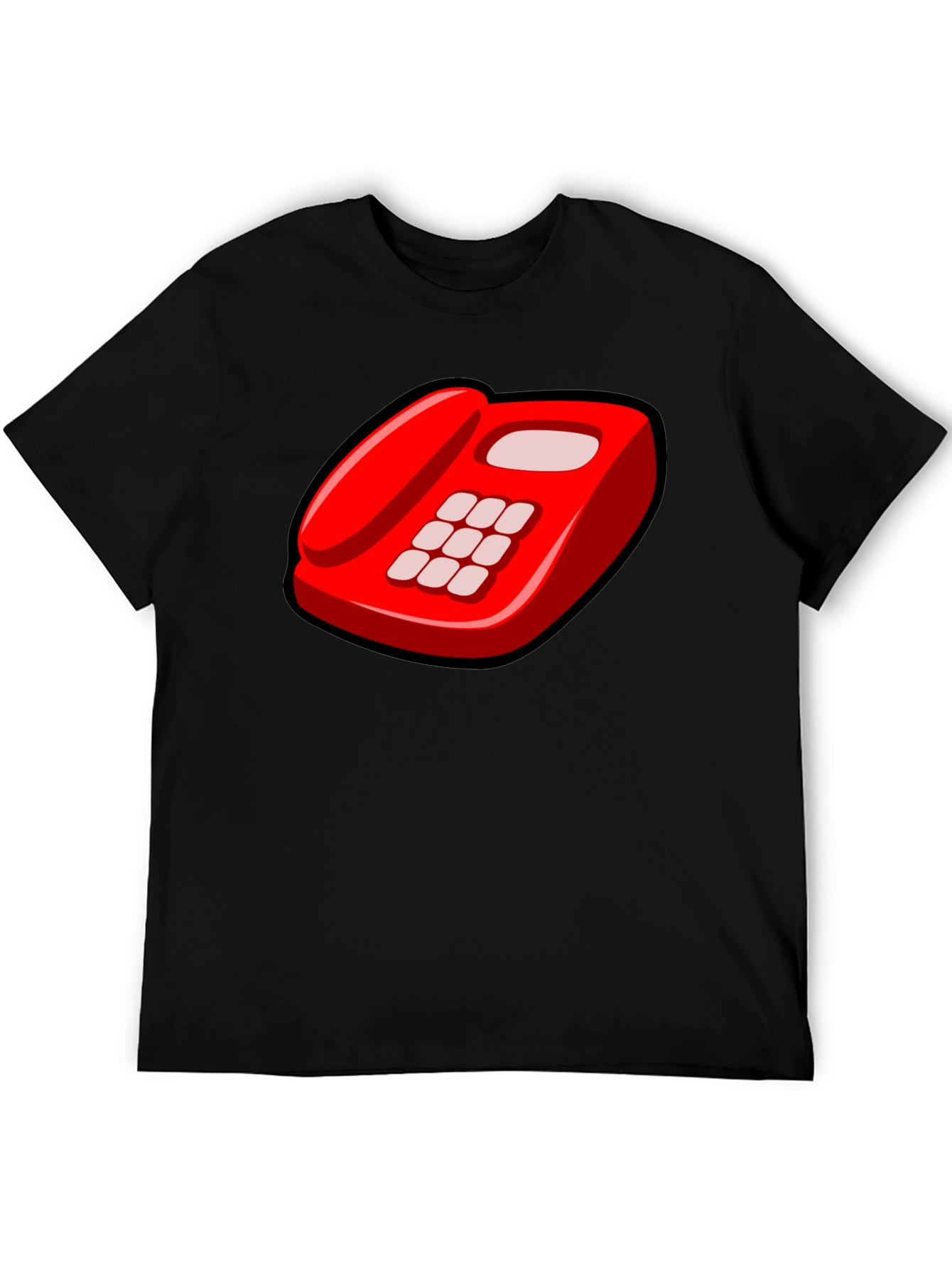 Retro Red Telephone Graphic T-Shirt