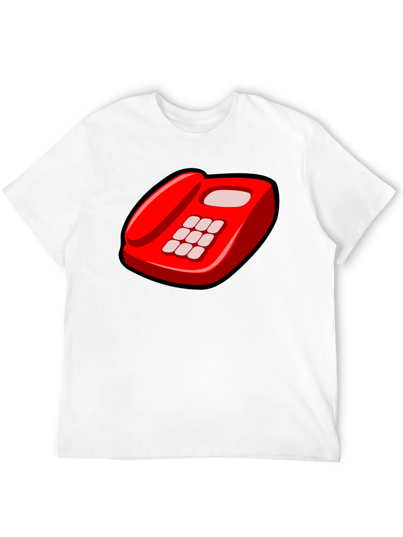 Retro Red Telephone Graphic T-Shirt