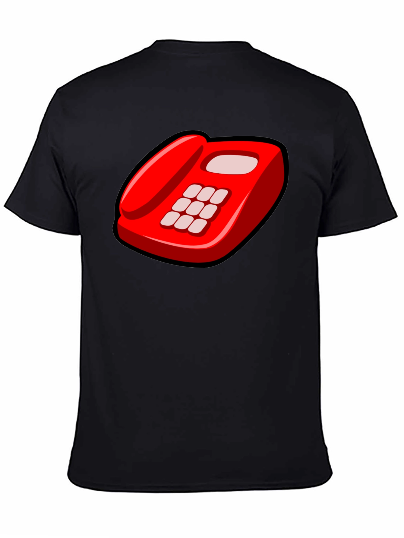 Retro Red Telephone Graphic T-Shirt