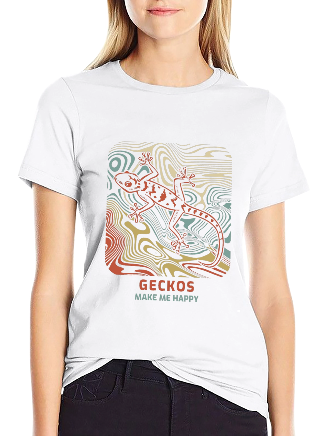 Gecko T-Shirt - Make Me Happy Lizard Tee