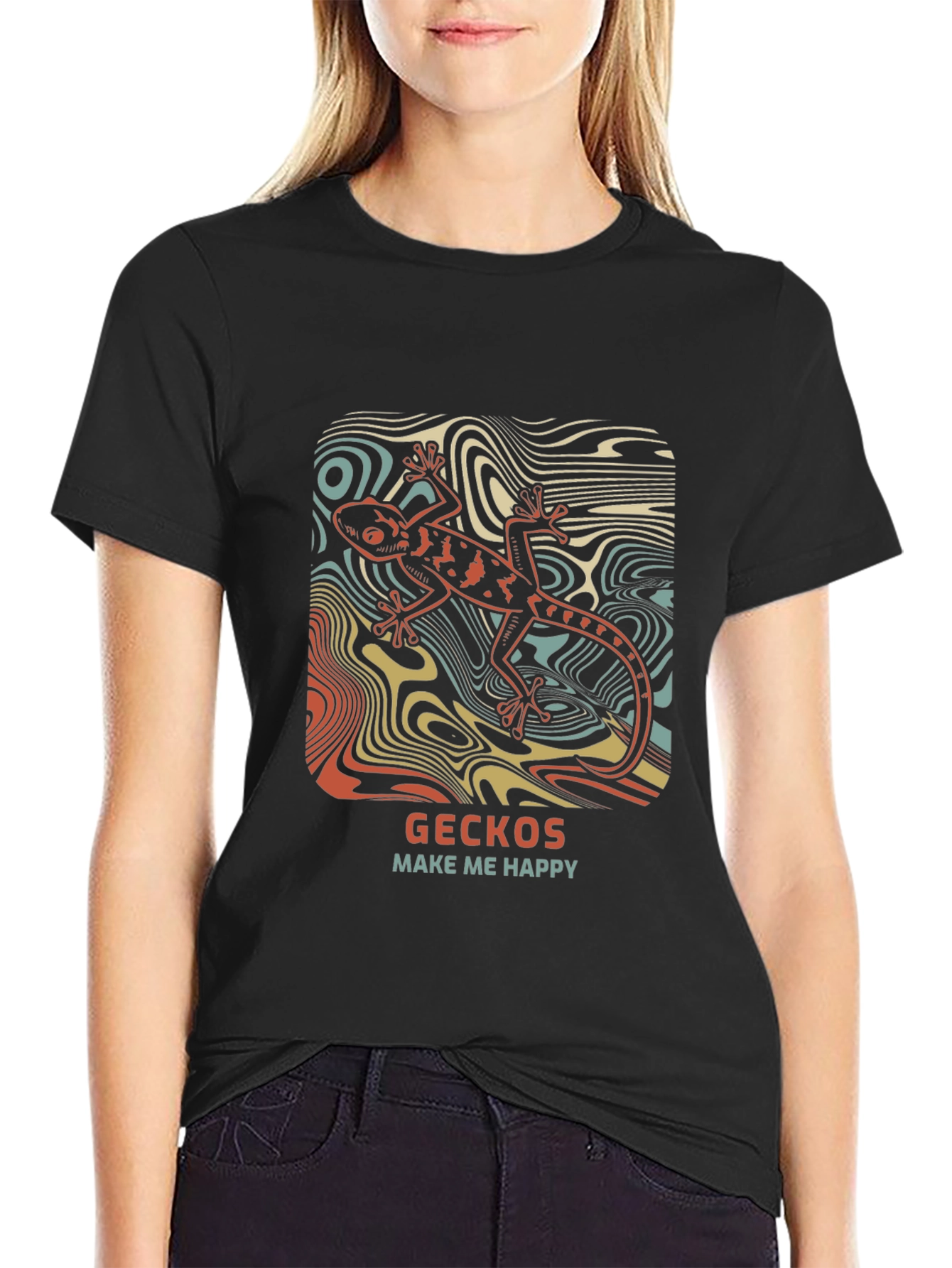 Gecko T-Shirt - Make Me Happy Lizard Tee