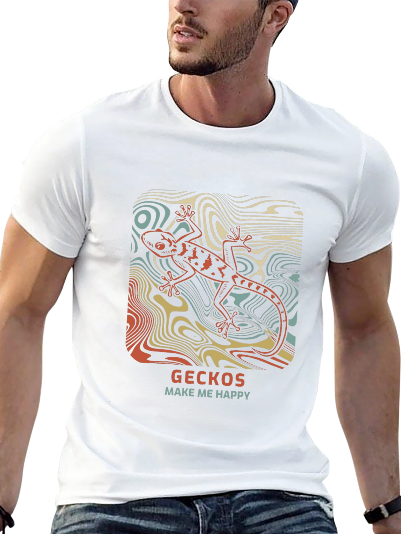 Gecko T-Shirt - Make Me Happy Lizard Tee