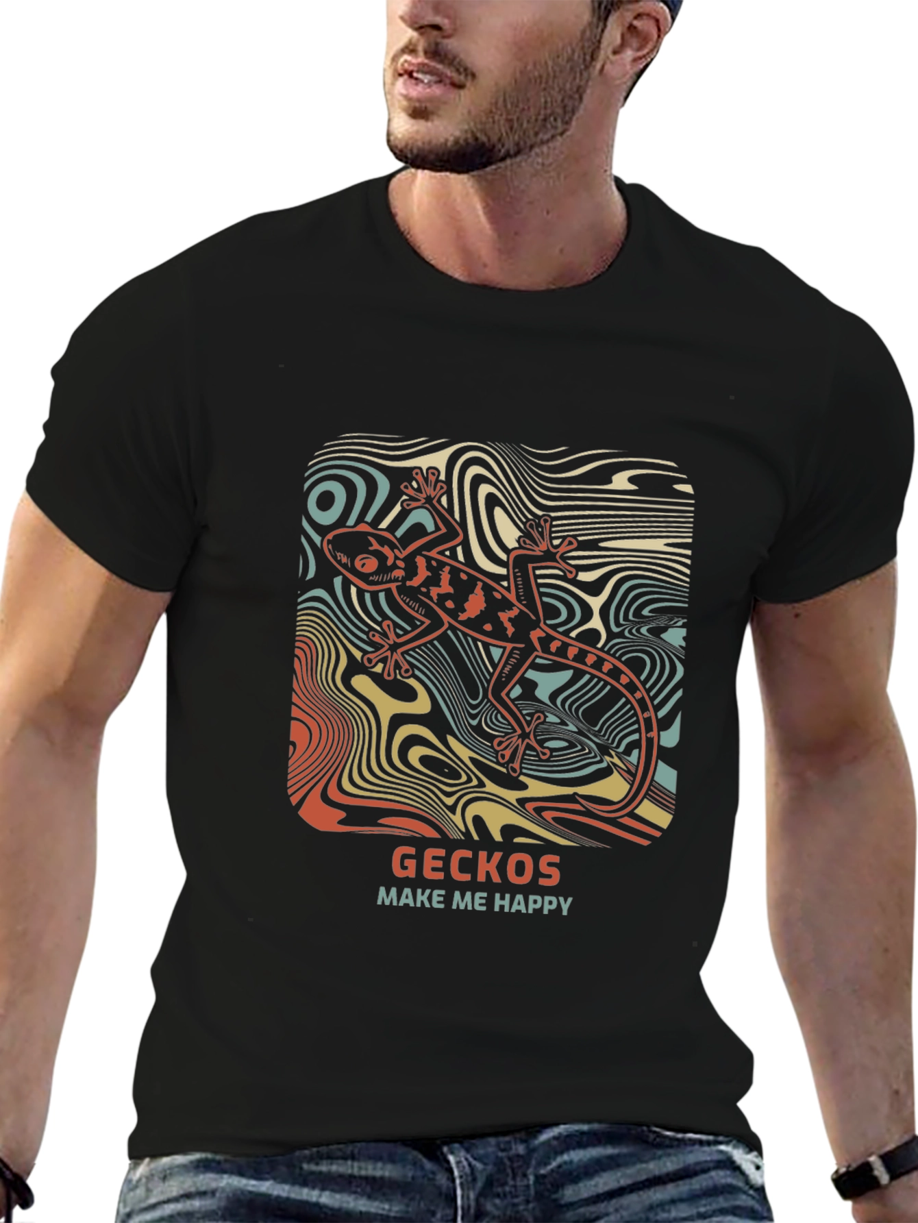 Gecko T-Shirt - Make Me Happy Lizard Tee