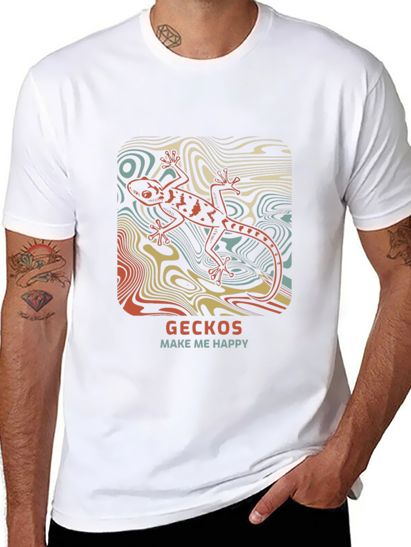 Gecko T-Shirt - Make Me Happy Lizard Tee