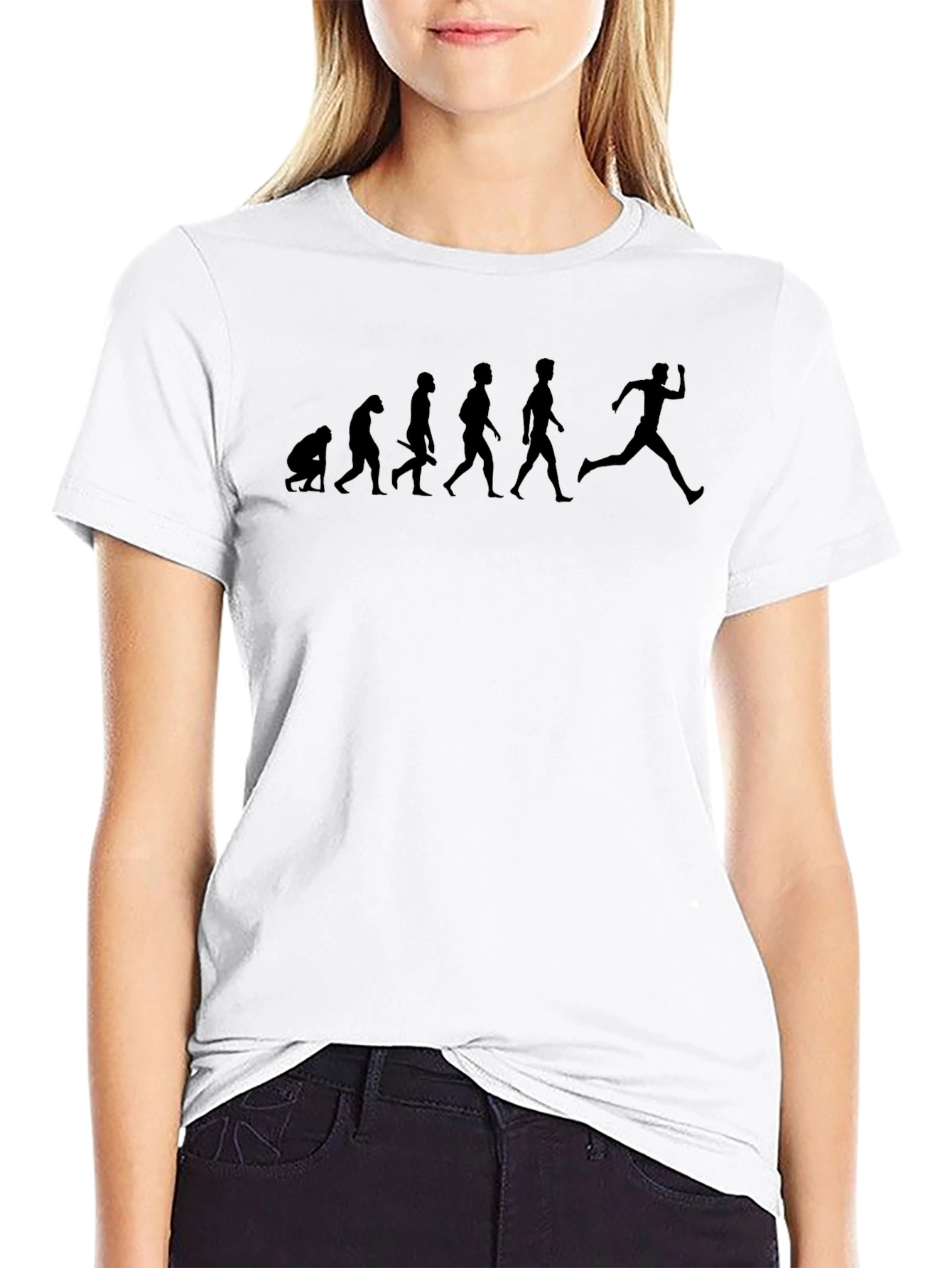 Evolution of Running Black T-Shirt
