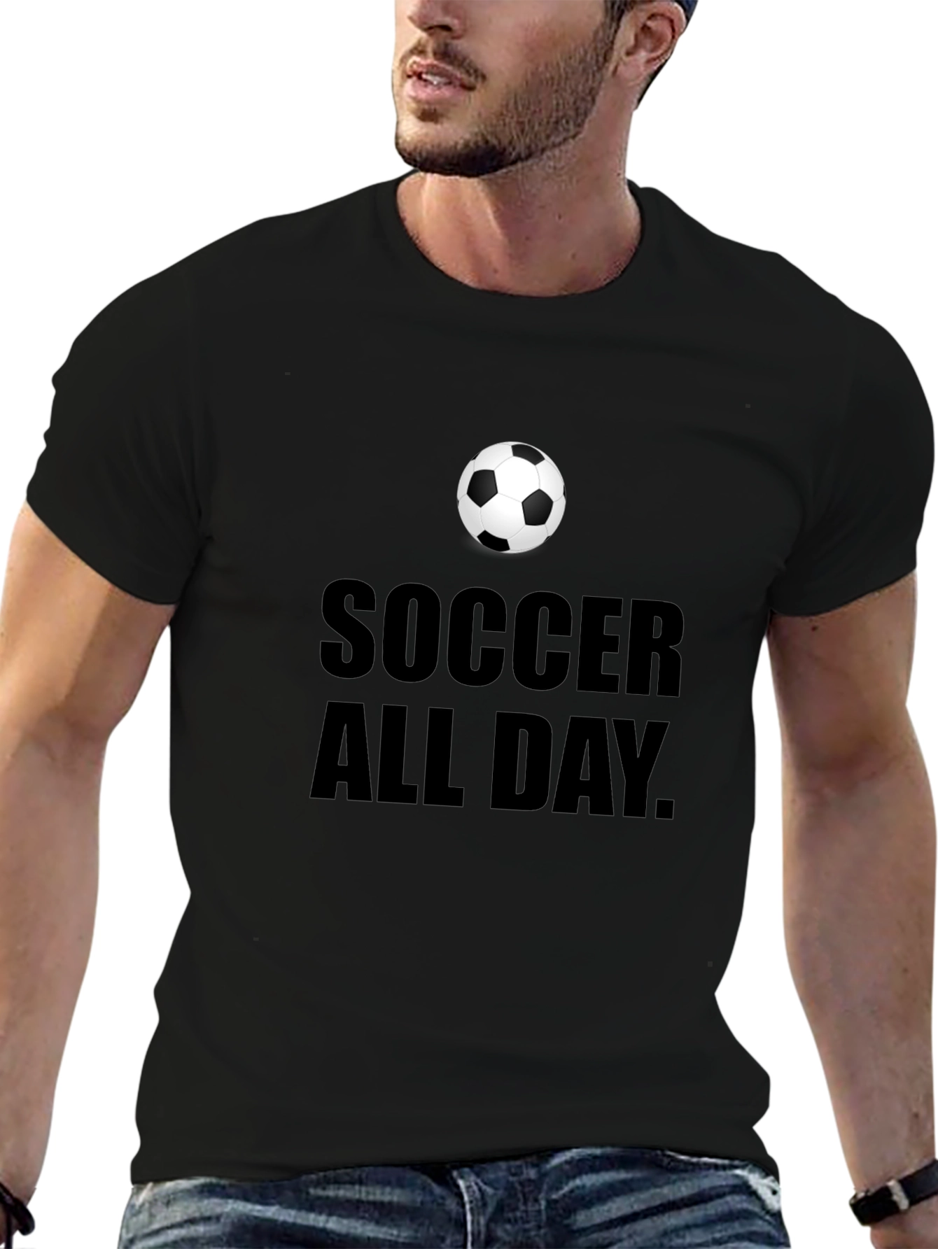 Soccer All Day Graphic Tee - Black